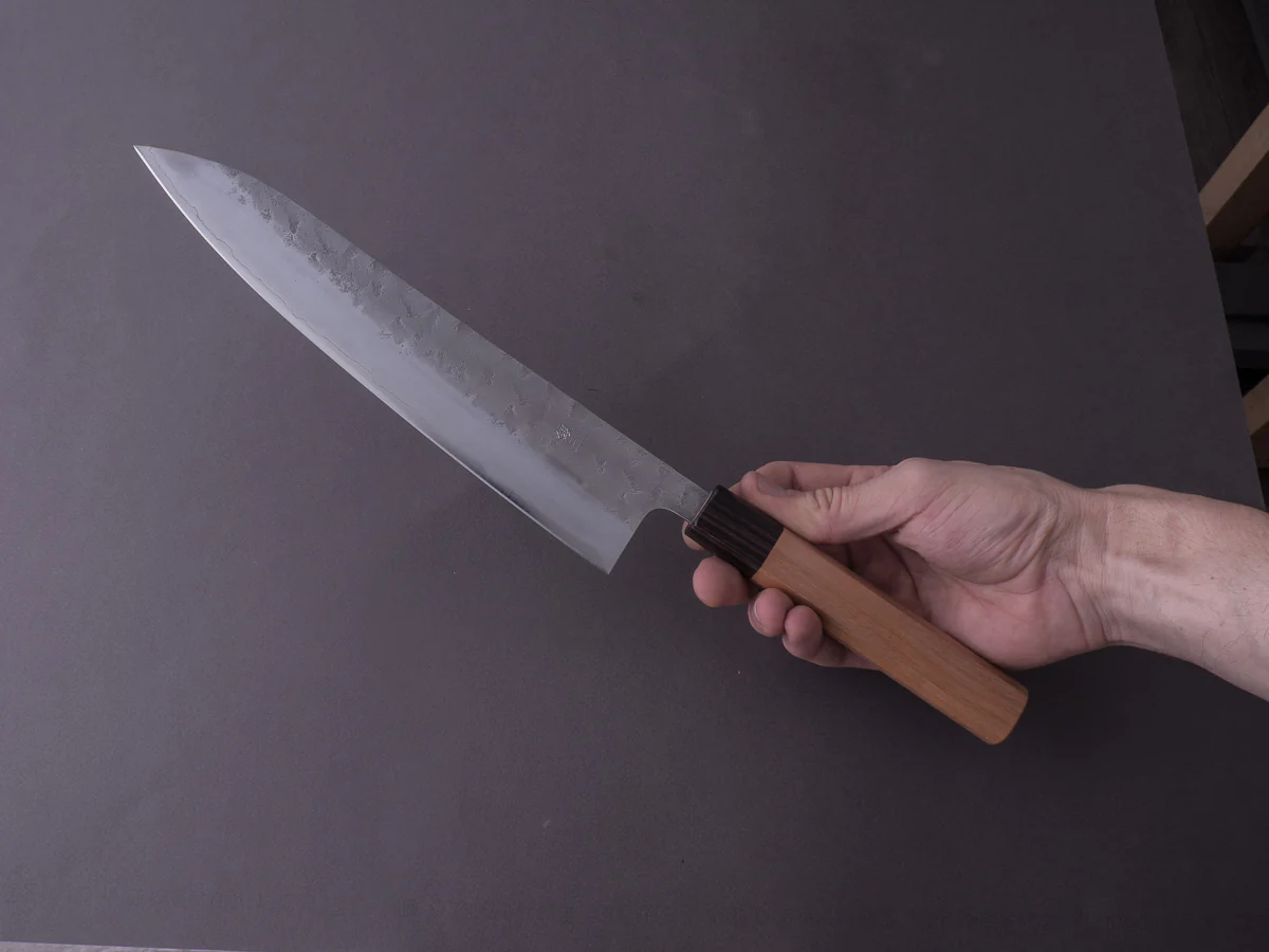 Hitohira - Futana - Ginsan - Nashiji - Gyuto - 240mm - Cherry Handle - Image 7