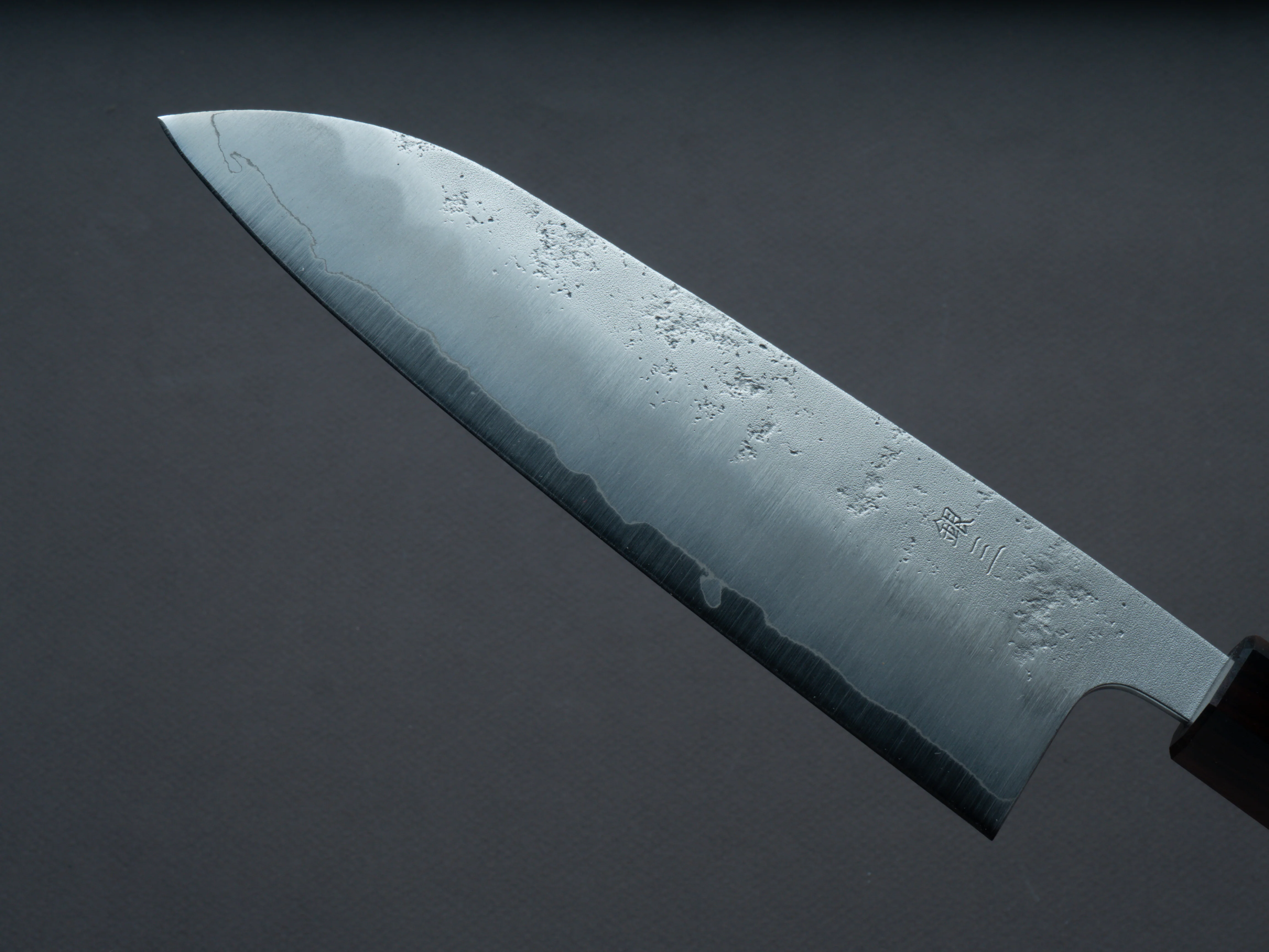 Hitohira - Futana - Ginsan - Nashiji - Santoku - 170mm - Jindai Elm Handle - Image 3