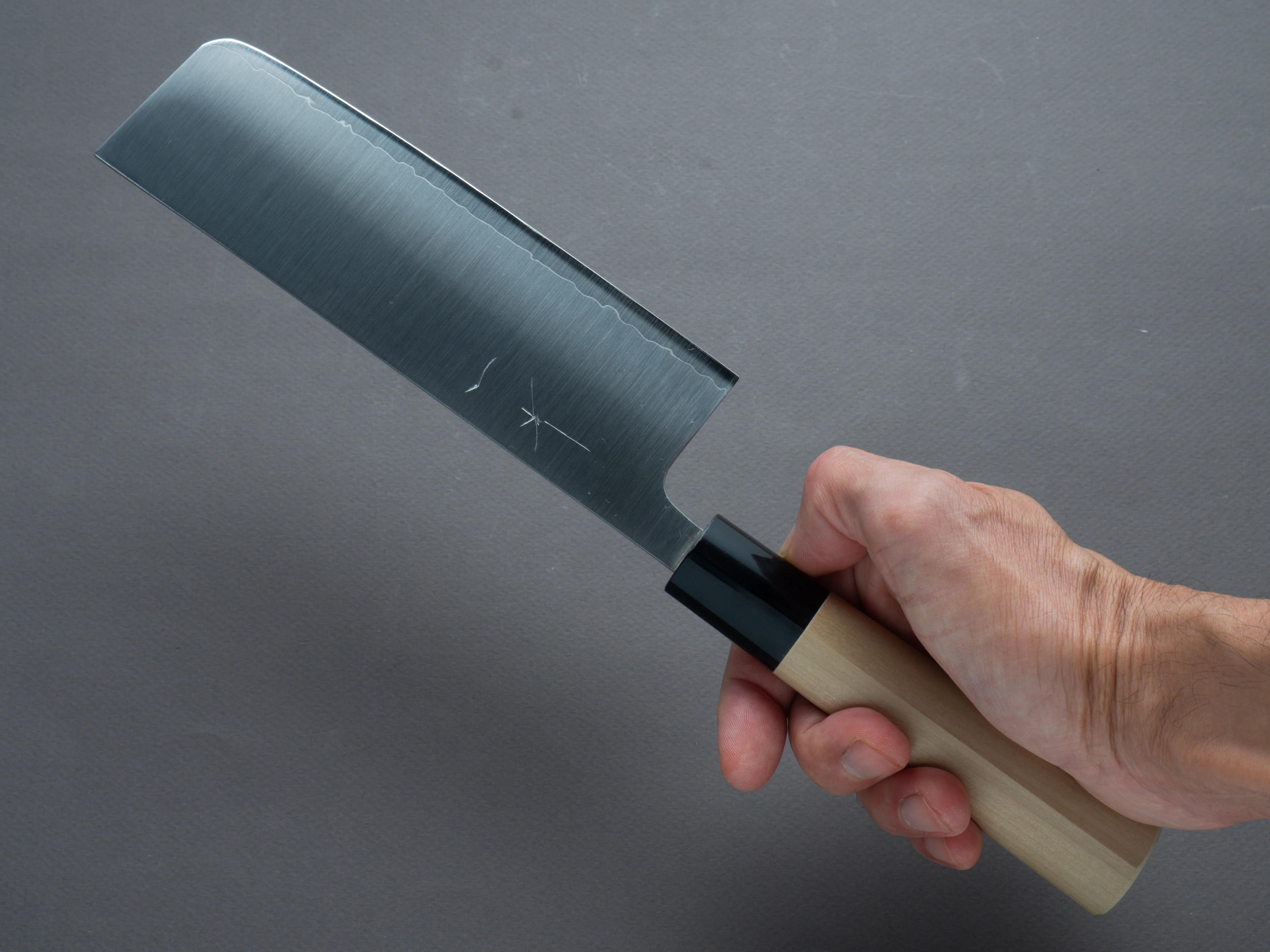 Hitohira - Futana - Stainless - Migaki - 165mm - Nakiri - D-Shape Magnolia Handle - Image 7
