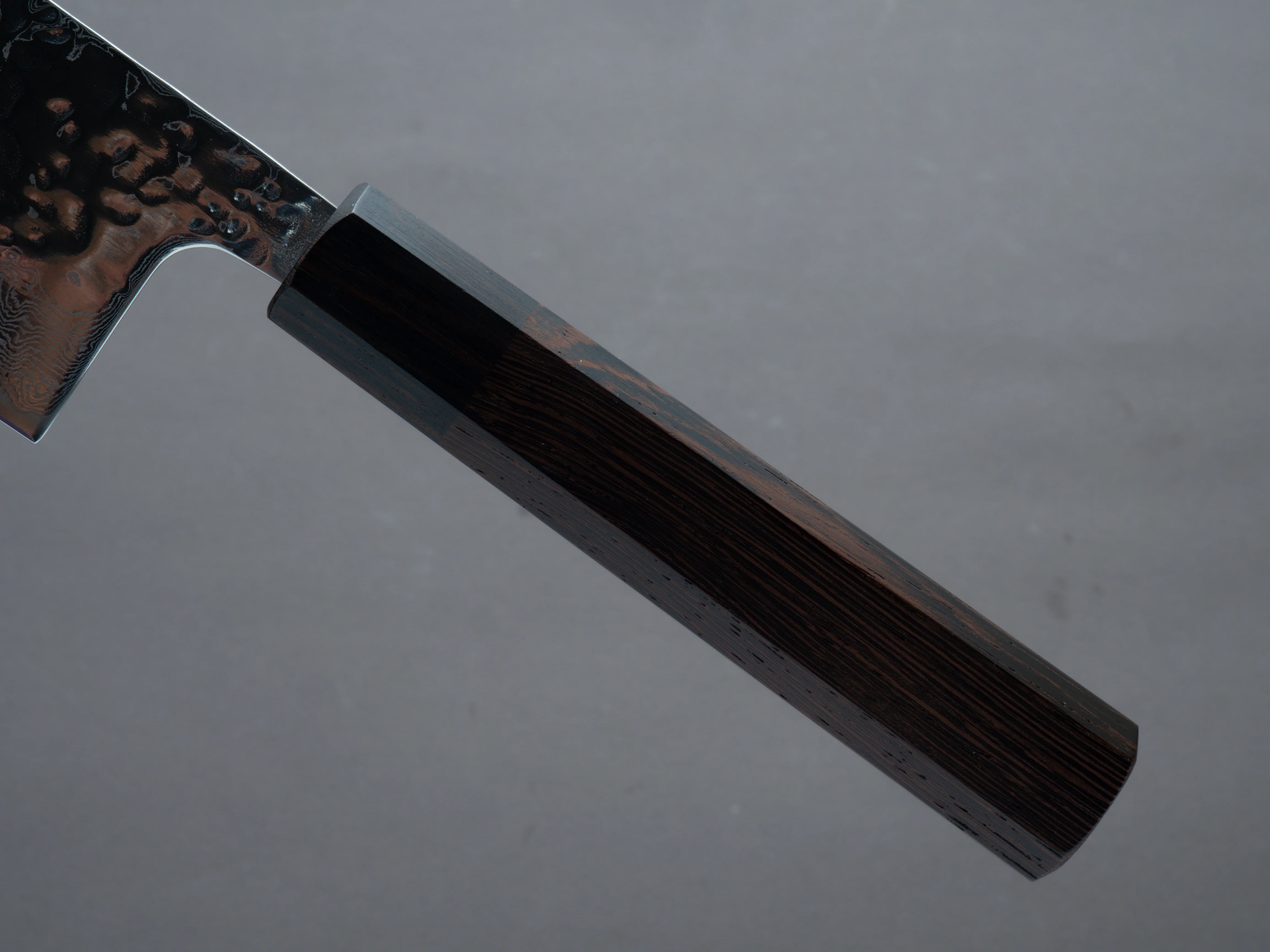 Hitohira - Futana - Stainless - Polished Tsuchime Damascus - 165mm Nakiri - Tagayasan Handle - Image 5