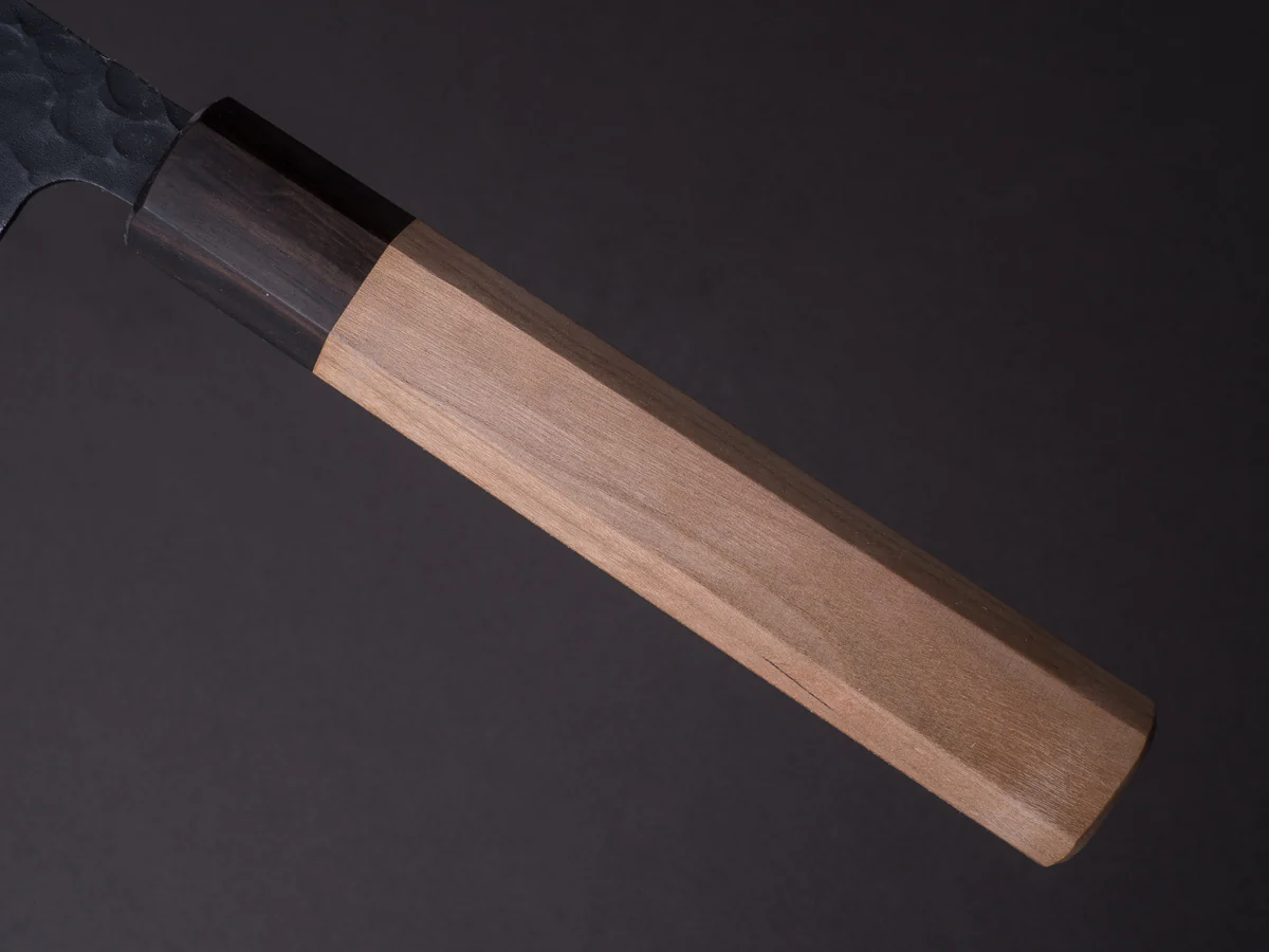 Hitohira - Futana - Super Blue - Kurouchi Tsuchime - 210mm Kiritsuke Gyuto - Cherry Handle - Image 5