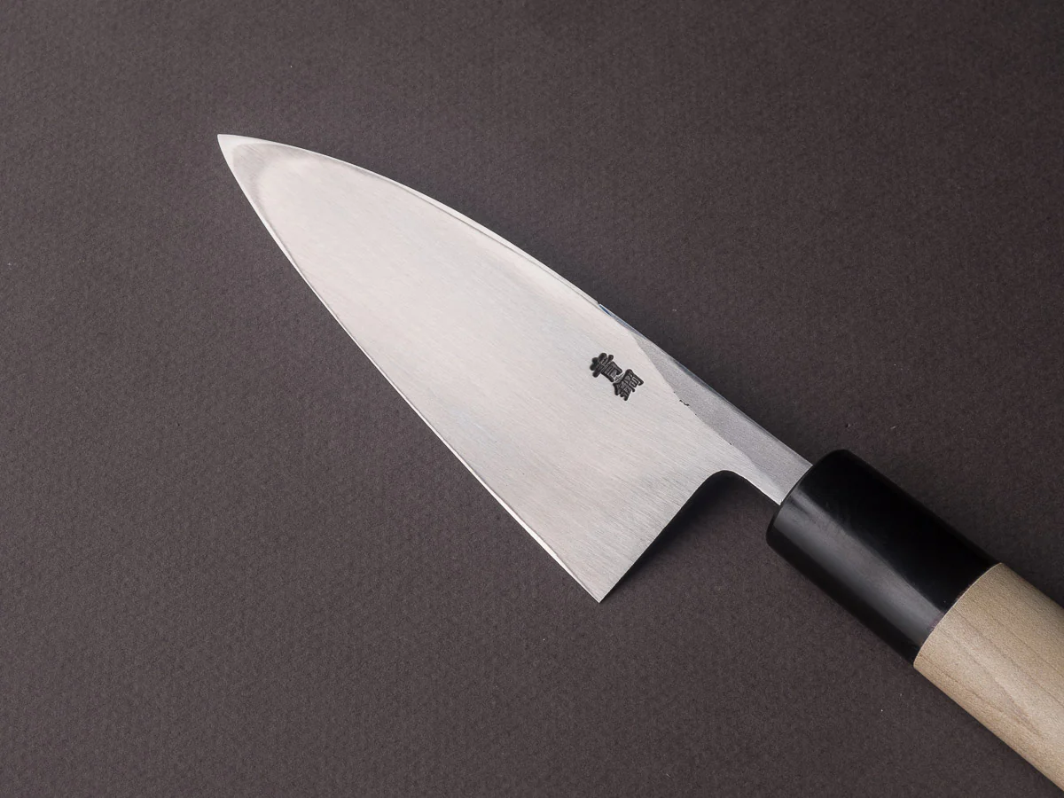 Hitohira - Gorobei - Blue #2 - 120mm Deba - Ho Wood Handle - Image 3