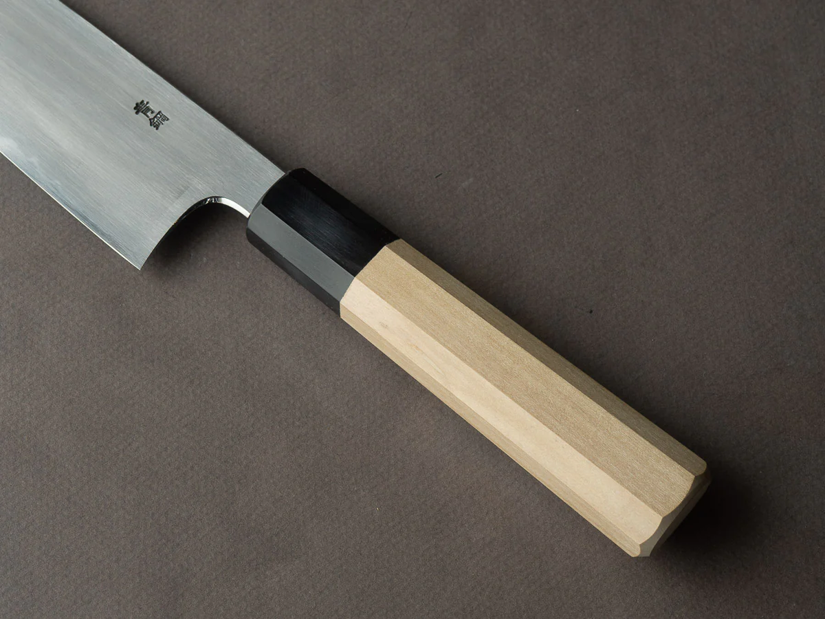 Hitohira - Gorobei x Rikichi - Blue #2 Kasumi - 165mm Santoku - Ho Wood Handle - Image 4