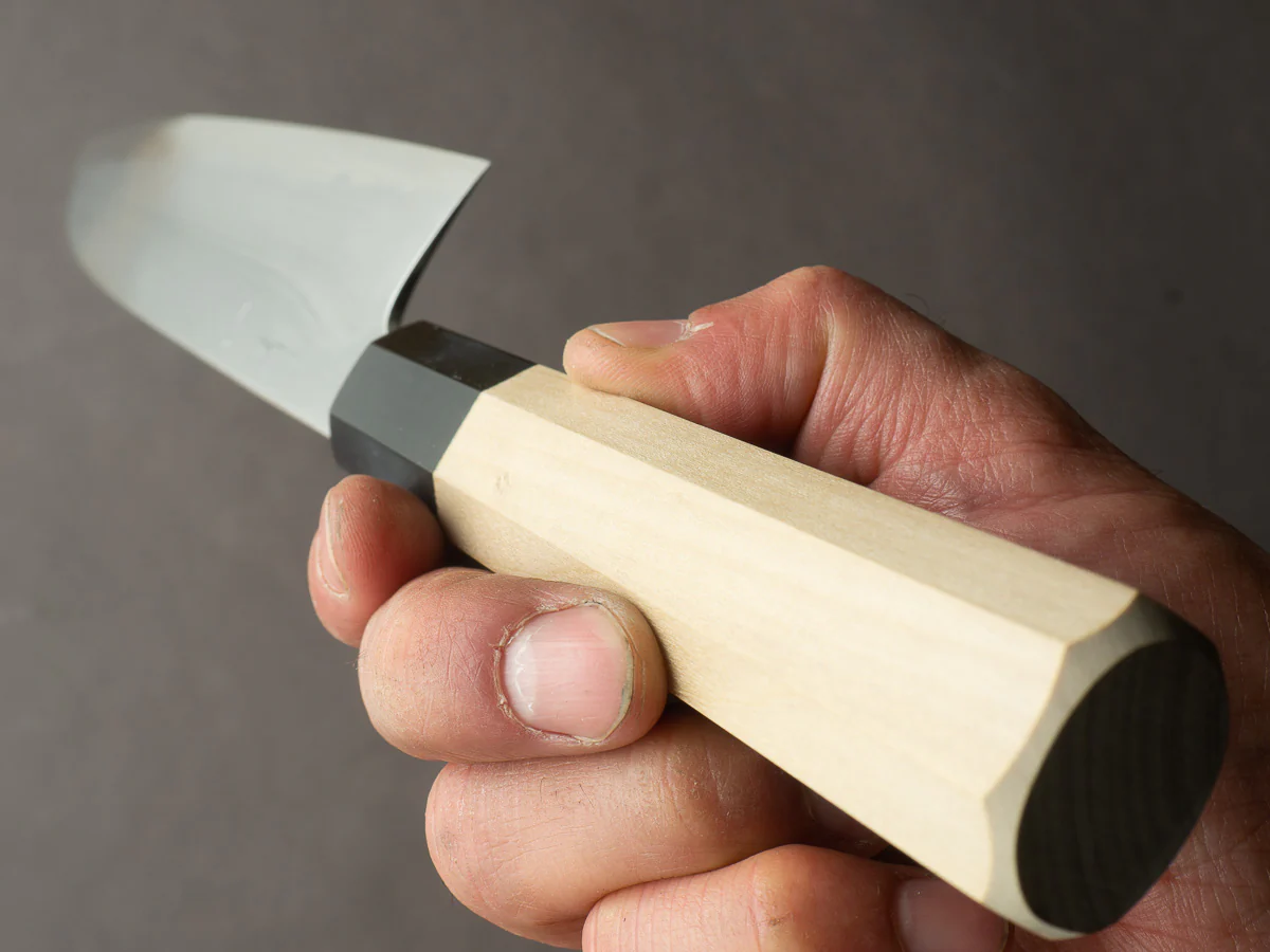 Hitohira - Gorobei x Rikichi - Blue #2 Kasumi - 165mm Santoku - Ho Wood Handle - Image 9