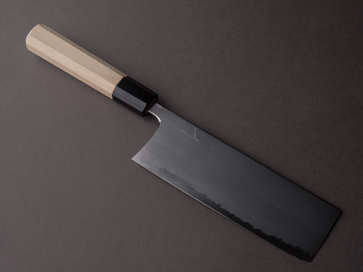 Hitohira - Gorobei x Rikichi - White #2 Kasumi - 165mm Nakiri - Ho Wood Handle