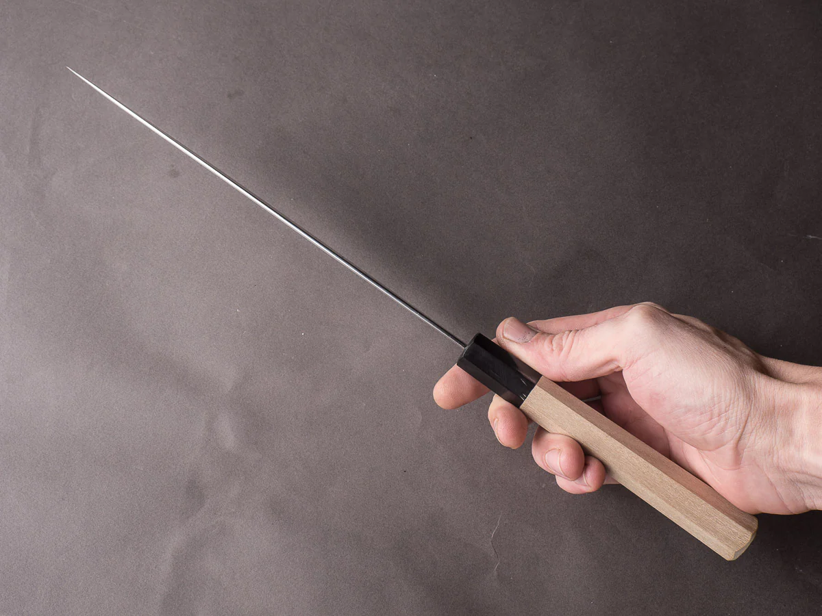 Hitohira - Gorobei x Rikichi - White #2 Kasumi - 240mm Gyuto - Ho Wood Handle - Image 10