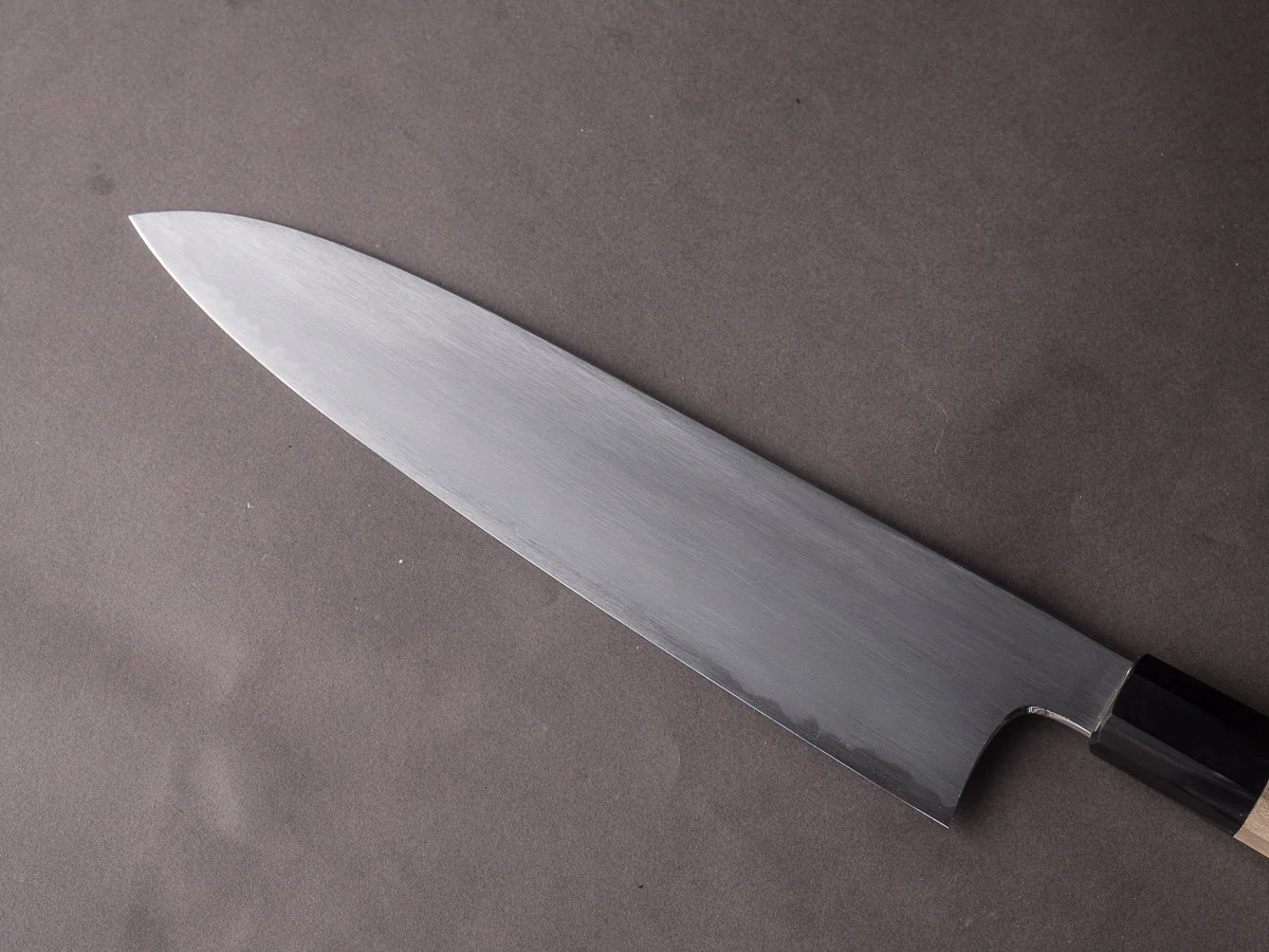 Hitohira - Gorobei x Rikichi - White #2 Kasumi - 240mm Gyuto - Ho Wood Handle - Image 6