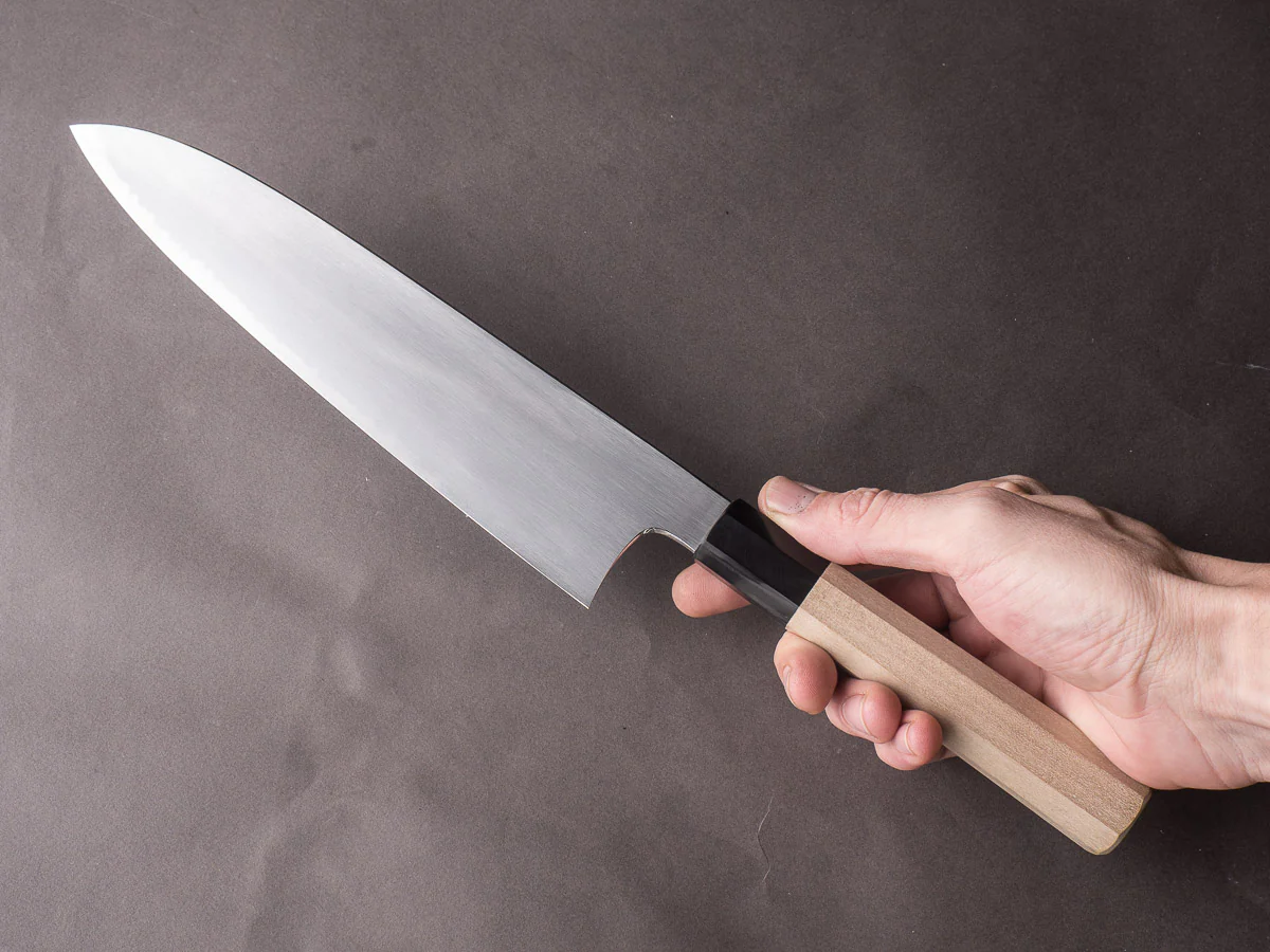 Hitohira - Gorobei x Rikichi - White #2 Kasumi - 240mm Gyuto - Ho Wood Handle - Image 8