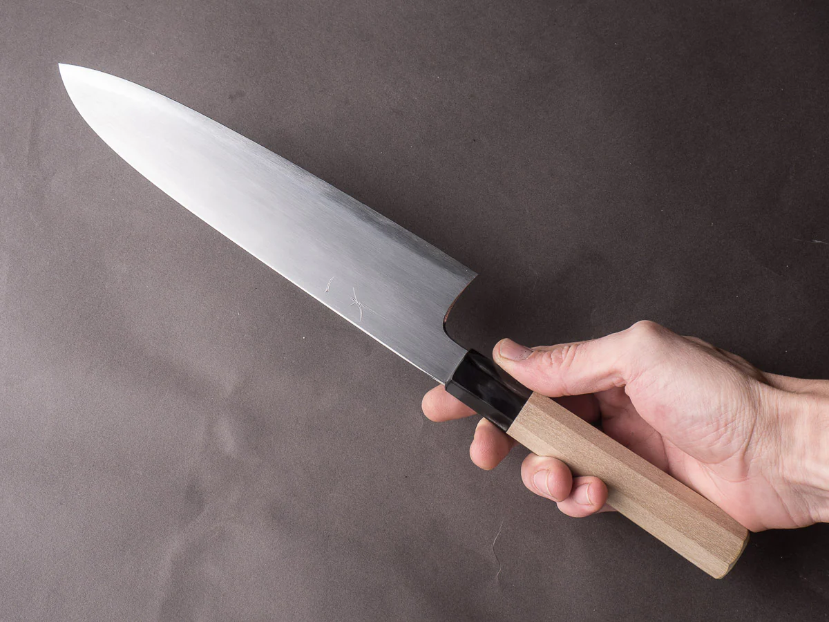 Hitohira - Gorobei x Rikichi - White #2 Kasumi - 240mm Gyuto - Ho Wood Handle - Image 9