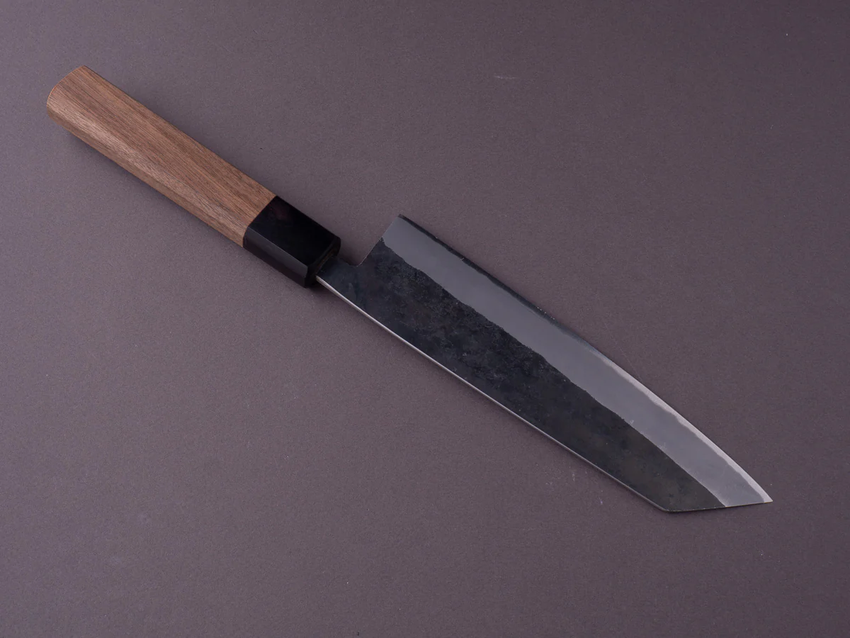 Hitohira - Harima Forged - Blue #2 - Stainless Clad - Kurouchi - 180mm - Bunka - Walnut Handle - Image 2