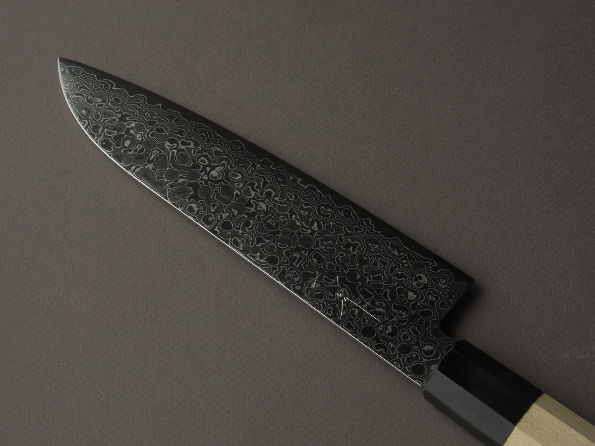 Hitohira - HG - Damascus - 185mm Santoku - Ho Wood Handle - Image 2