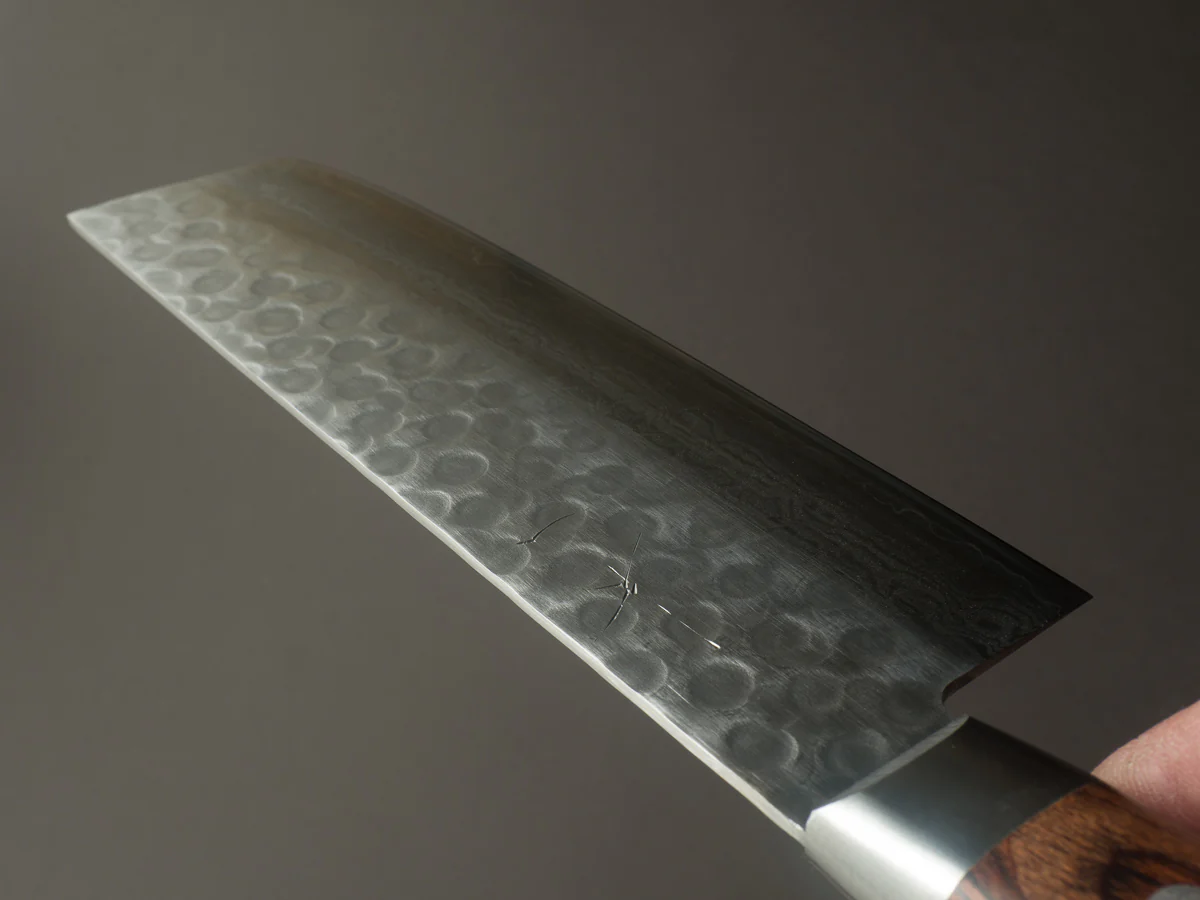 Hitohira - HG - Tsuchime Damascus - 160mm - Nakiri - Western Handle - Image 11