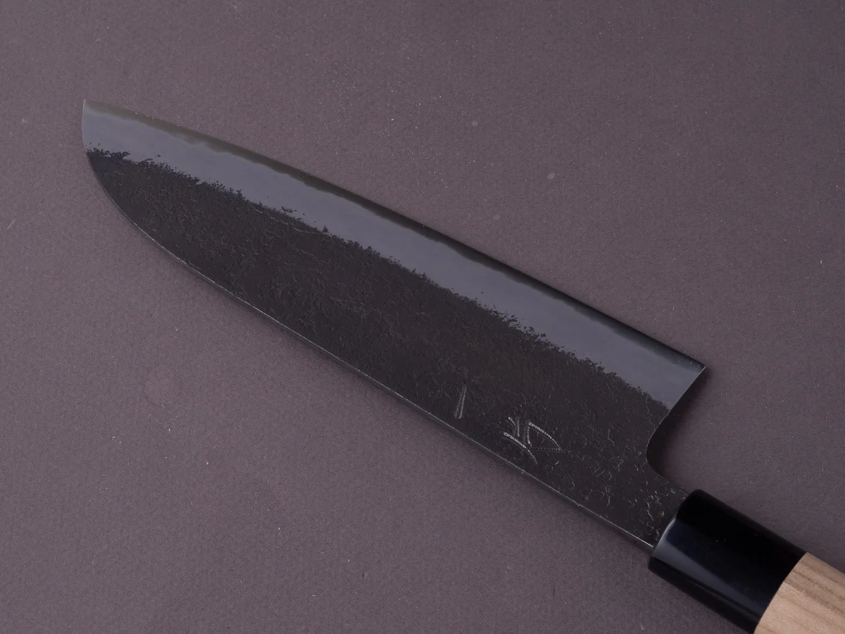Hitohira - Hinode - White #2 Nashiji - 180mm Santoku - Ho Wood Handle (D-Shaped) - Image 3