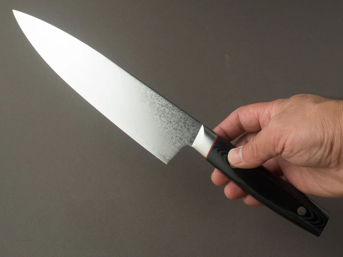 Hitohira - Imojiya KT - VG10 - Damascus - 200mm - Gyuto - Western Handle - Image 6
