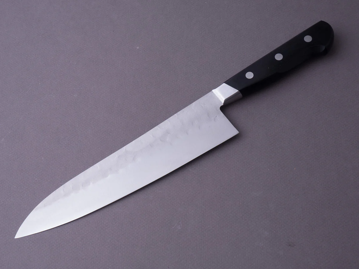 Hitohira - Imojiya Kuma - Blue #2 Nashiji Tsuchime - 200mm Gyuto - Western Handle - Image 9