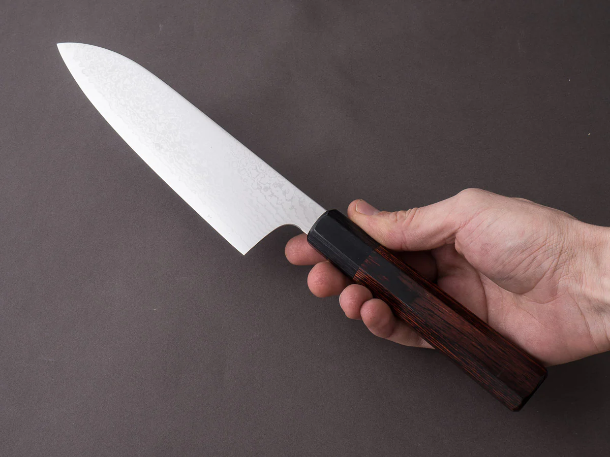 Hitohira - Imojiya TH - VG10 - Damascus - Santoku - 180mm - Wa Handle - Image 7