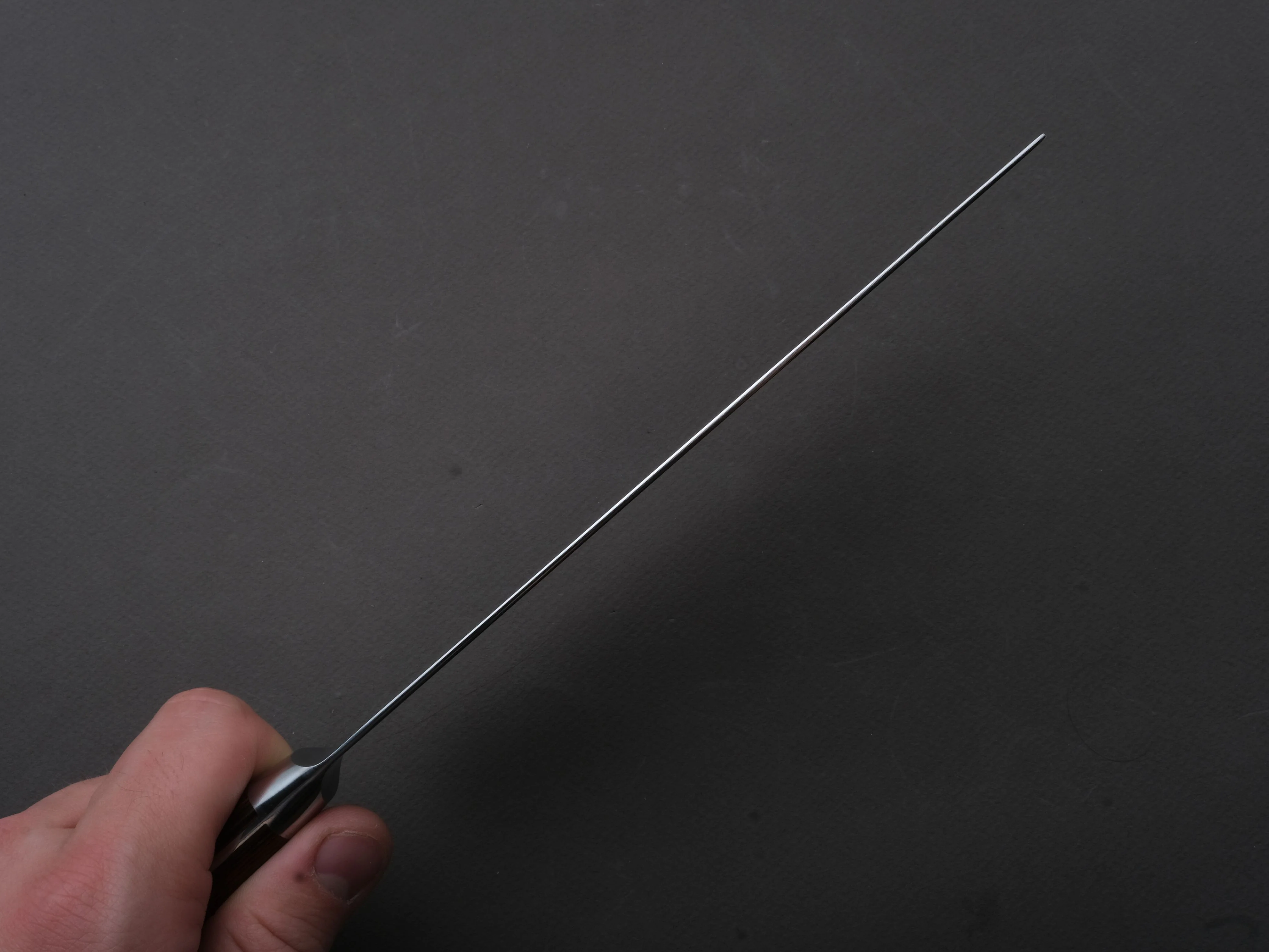 Hitohira - KH - Stainless - Nakiri - 180mm - Imitation Mahogany Western Handle - Image 6