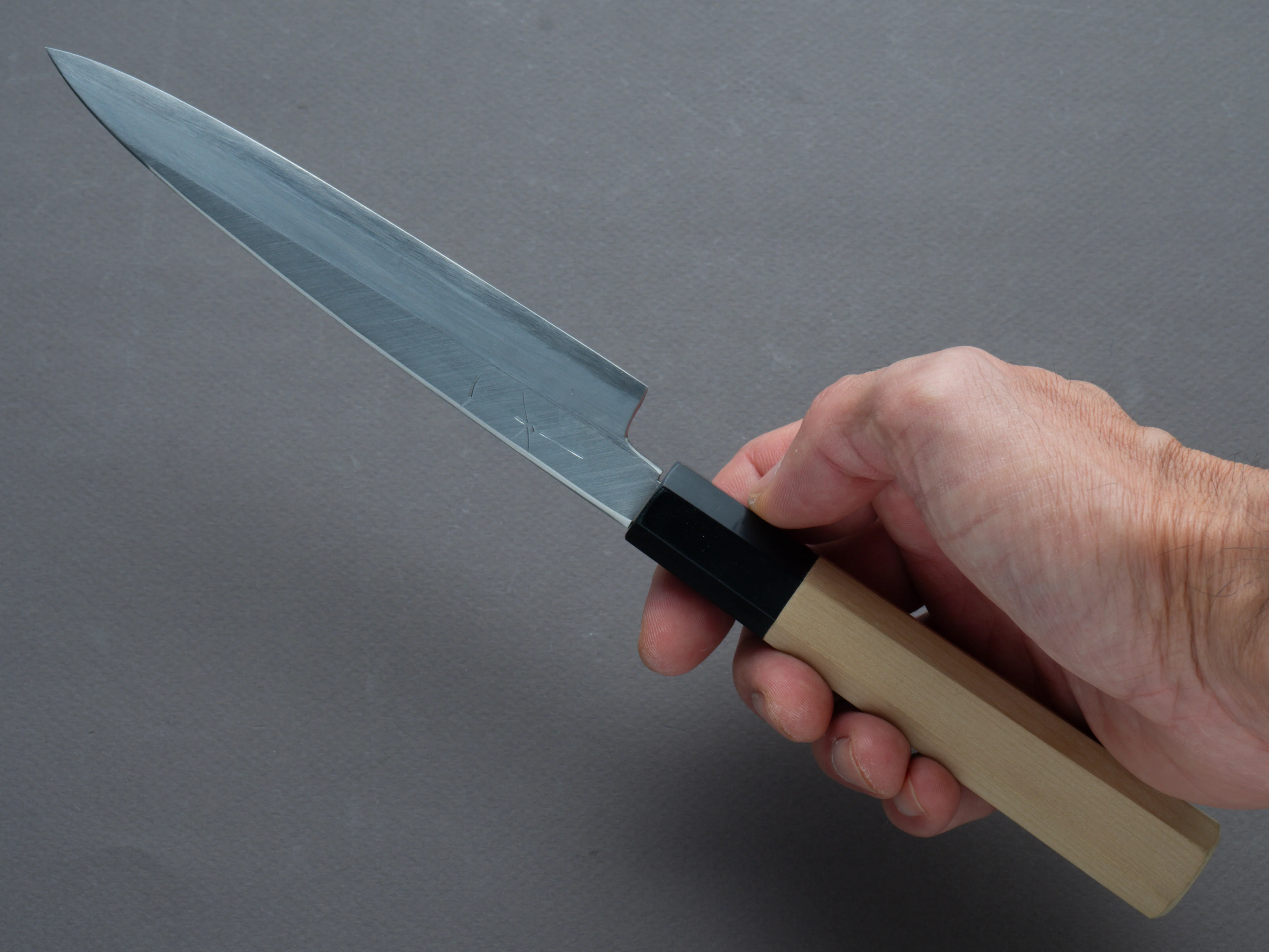 Hitohira - Kikuchiuyo x Rikichi - Blue #2 - 150mm Yanagiba - Magnolia Handle - Image 7