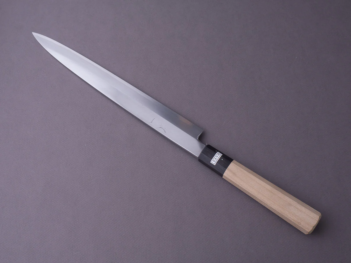Hitohira - Kikuchiyo x Manzo - Blue #2 - 270mm Yanagiba - Ho Wood Handle - Saya