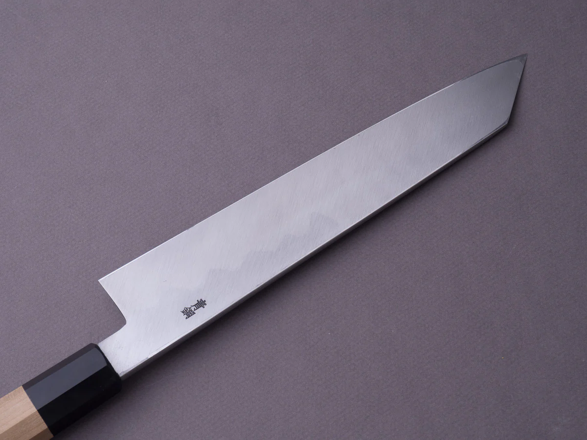 Hitohira - Kikuchiyo x Manzo - Blue #2 - 240mm Kiritsuke - Ho Wood Handle - Image 3