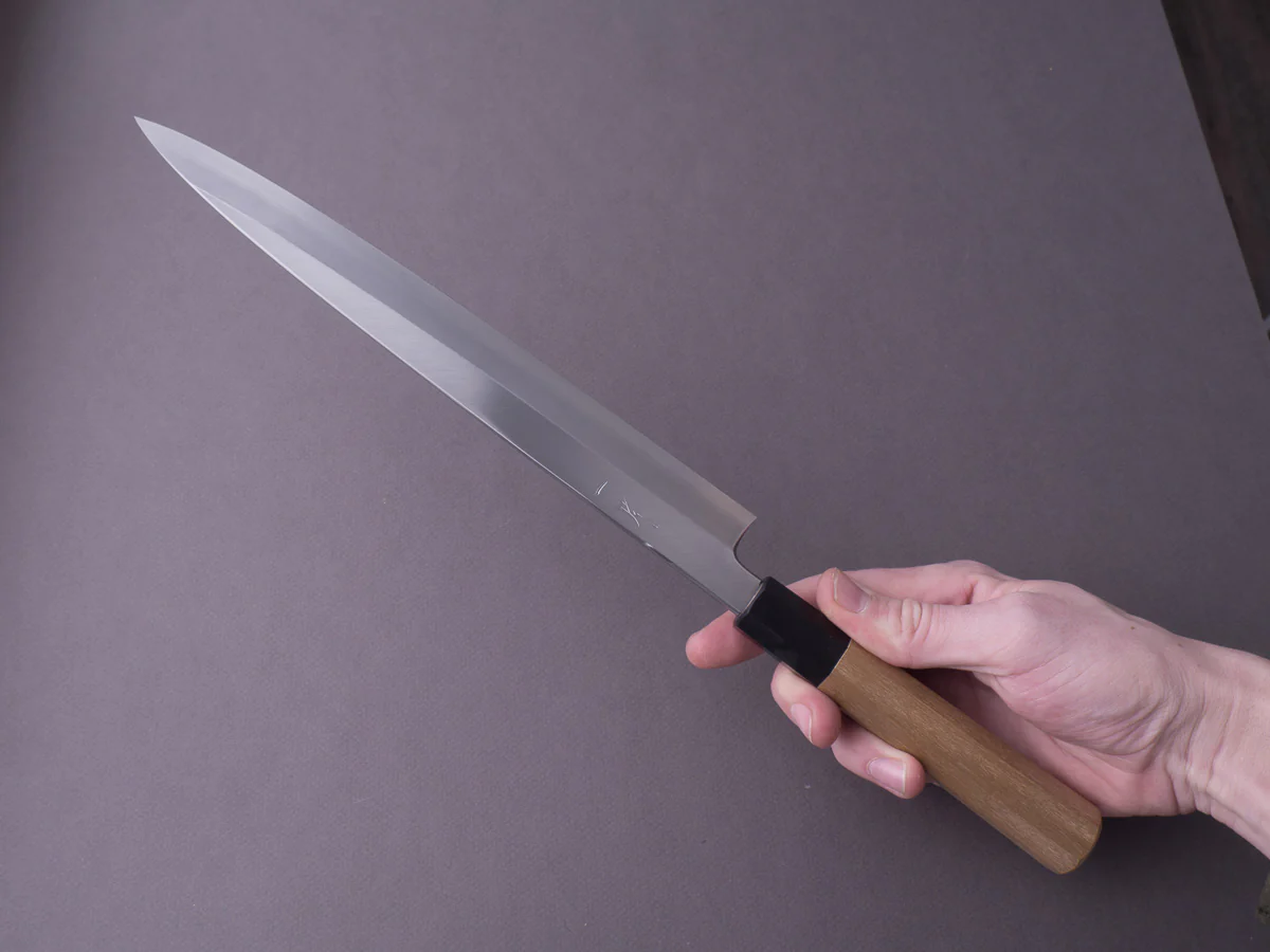 Hitohira - Kikuchiyo x Mosuke - Ginsan - 270mm Yanagiba - Ho Wood Handle (Saya) - Image 10