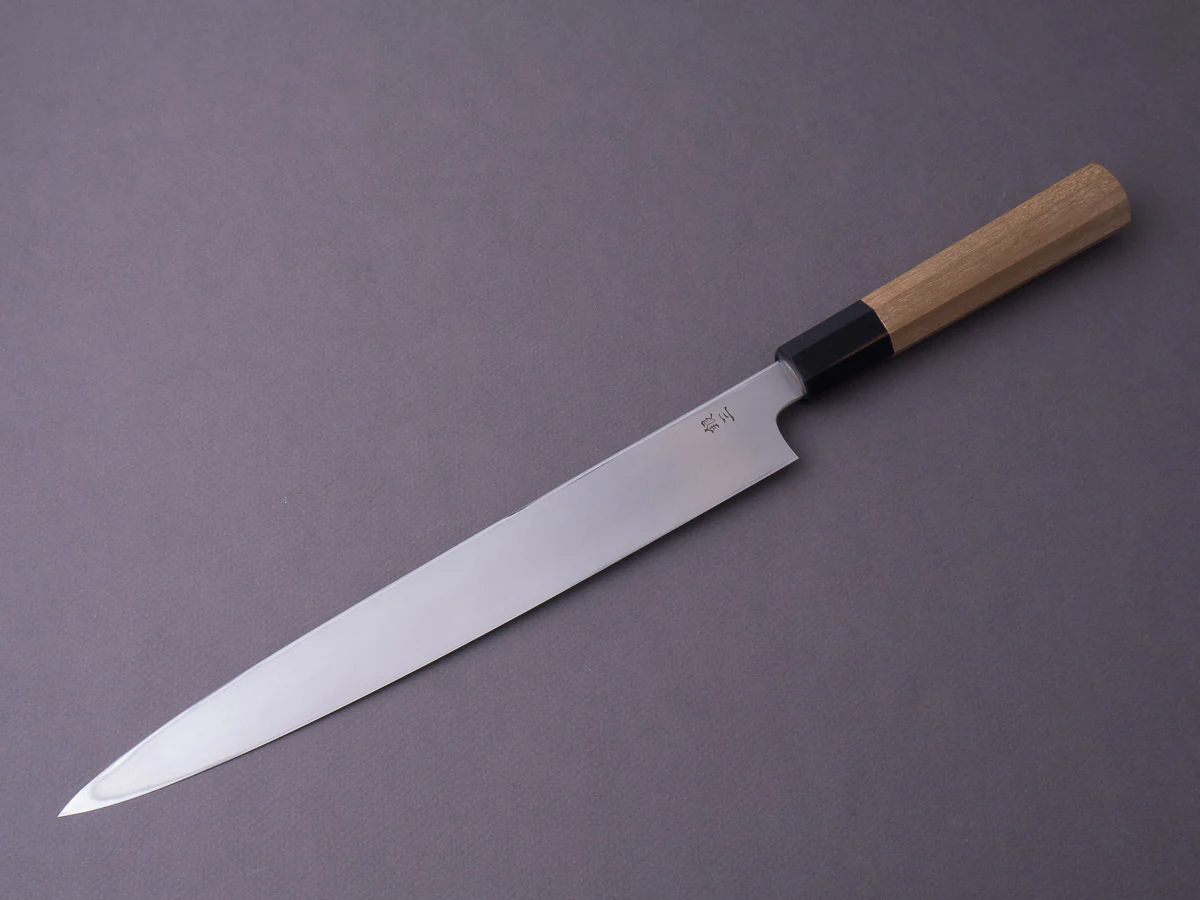 Hitohira - Kikuchiyo x Mosuke - Ginsan - 270mm Yanagiba - Ho Wood Handle (Saya) - Image 5