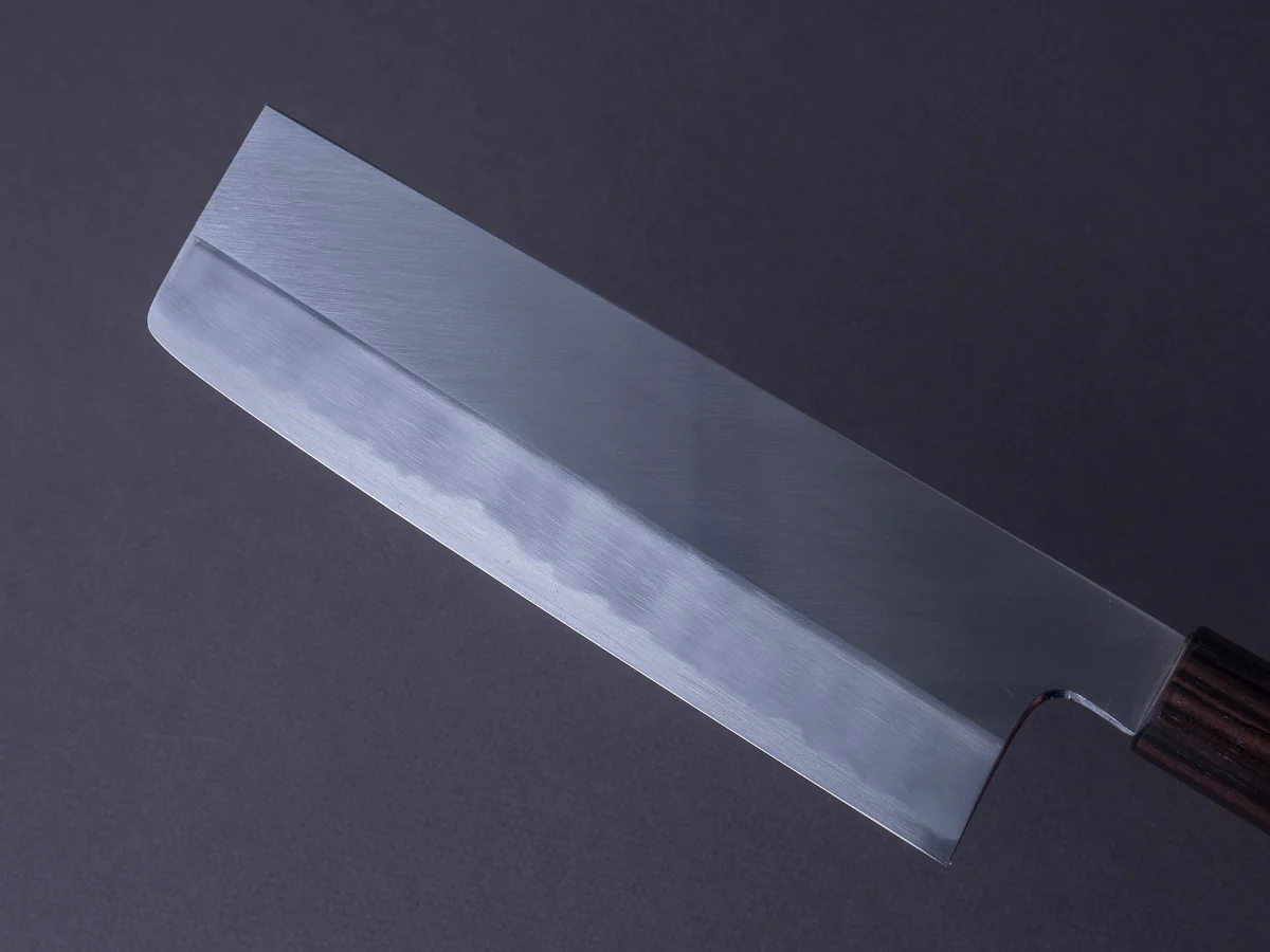 Hitohira - Kikuchiyo x Kyuzo - White #2 - Migaki - 180mm Nakiri - Cherry Handle - Image 4