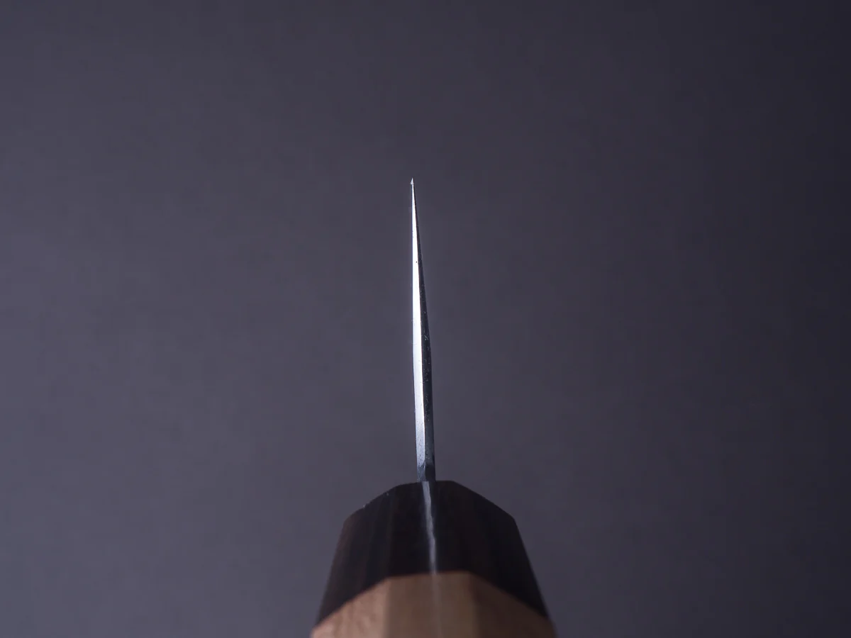 Hitohira - Kikuchiyo x Kyuzo - White #2 - Migaki - 180mm Nakiri - Cherry Handle - Image 9