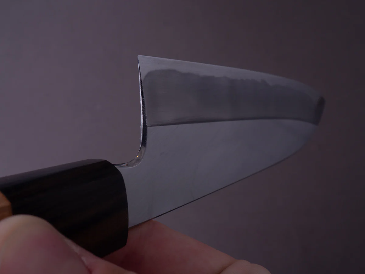 Hitohira - Kikuchiyo x Kyuzo - White #2 - Migaki - 180mm Santoku - Cherry Handle - Image 3