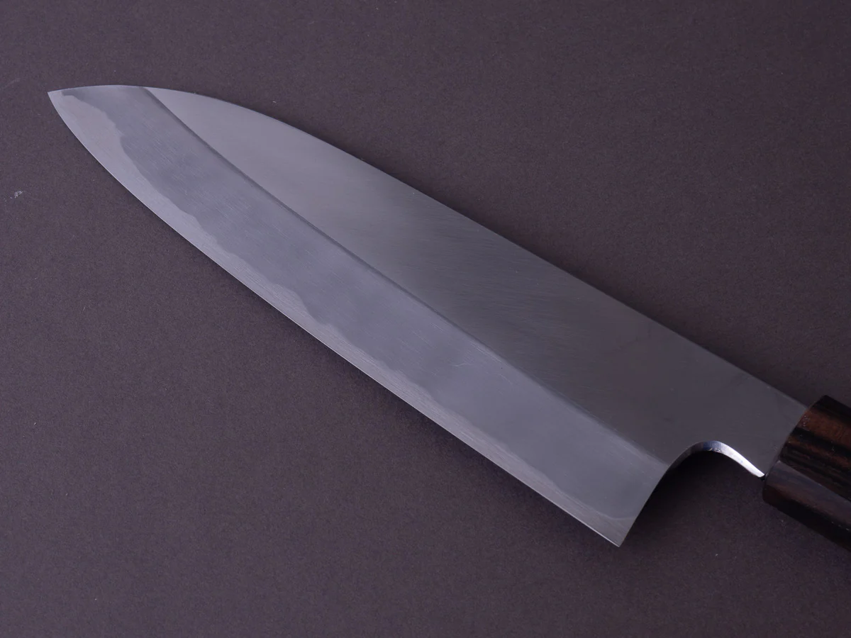Hitohira - Kikuchiyo x Kyuzo - White #2 - Migaki - 180mm Santoku - Cherry Handle - Image 6