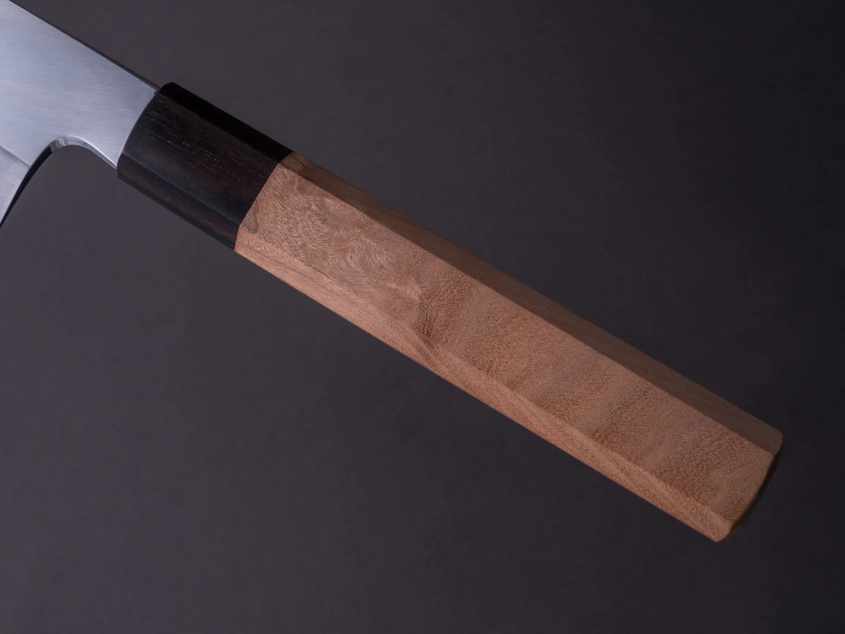Hitohira - Kikuchiyo x Kyuzo - White #2 - Migaki - 240mm Gyuto - Cherry Handle - Image 5