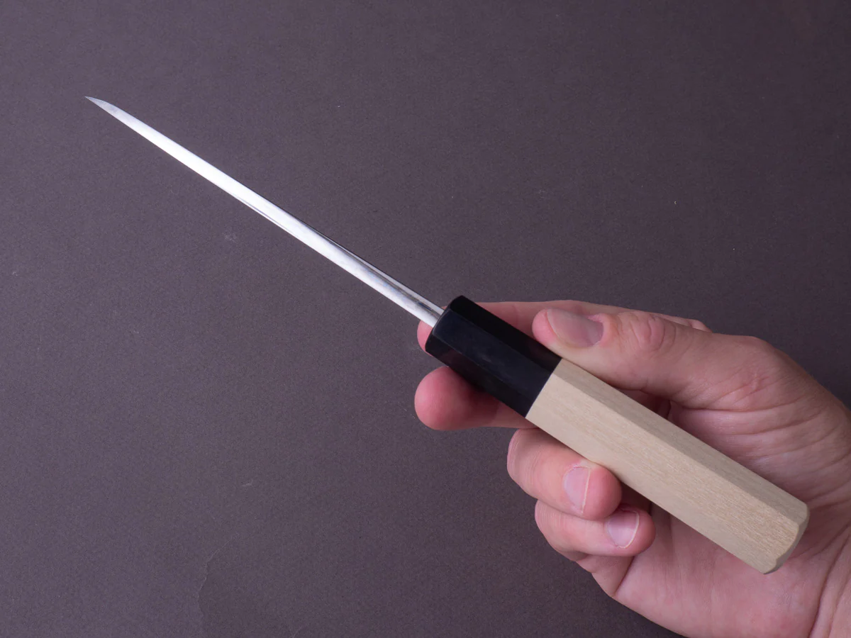 Hitohira - Kikuchiyo x Manzo - Blue #2 - 120mm Deba - Ho Wood Handle - Image 12