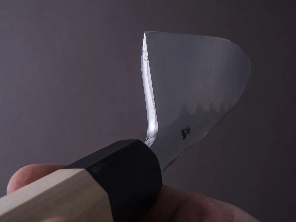 Hitohira - Kikuchiyo x Manzo - Blue #2 - Deba - 210mm - Ho Wood Handle - Saya - Image 3