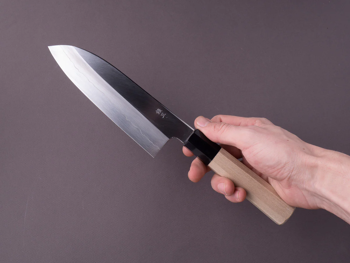 Hitohira - Kikuchiyo x Ren - Silver #3 - 180mm Santoku - Ho Wood - Image 6