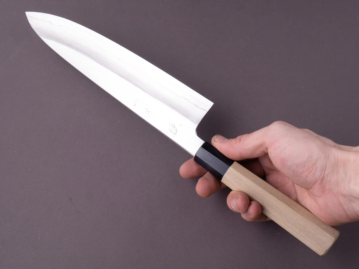 Hitohira - Kikuchiyo x Ren - Silver #3 - 240mm Gyuto - Magnolia Handle - Image 2