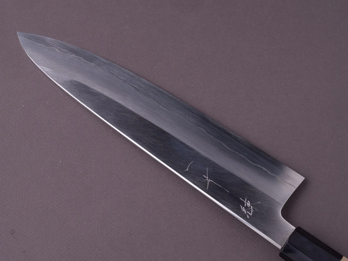 Hitohira - Kikuchiyo x Ren - Silver #3 - 240mm Gyuto - Magnolia Handle - Image 4