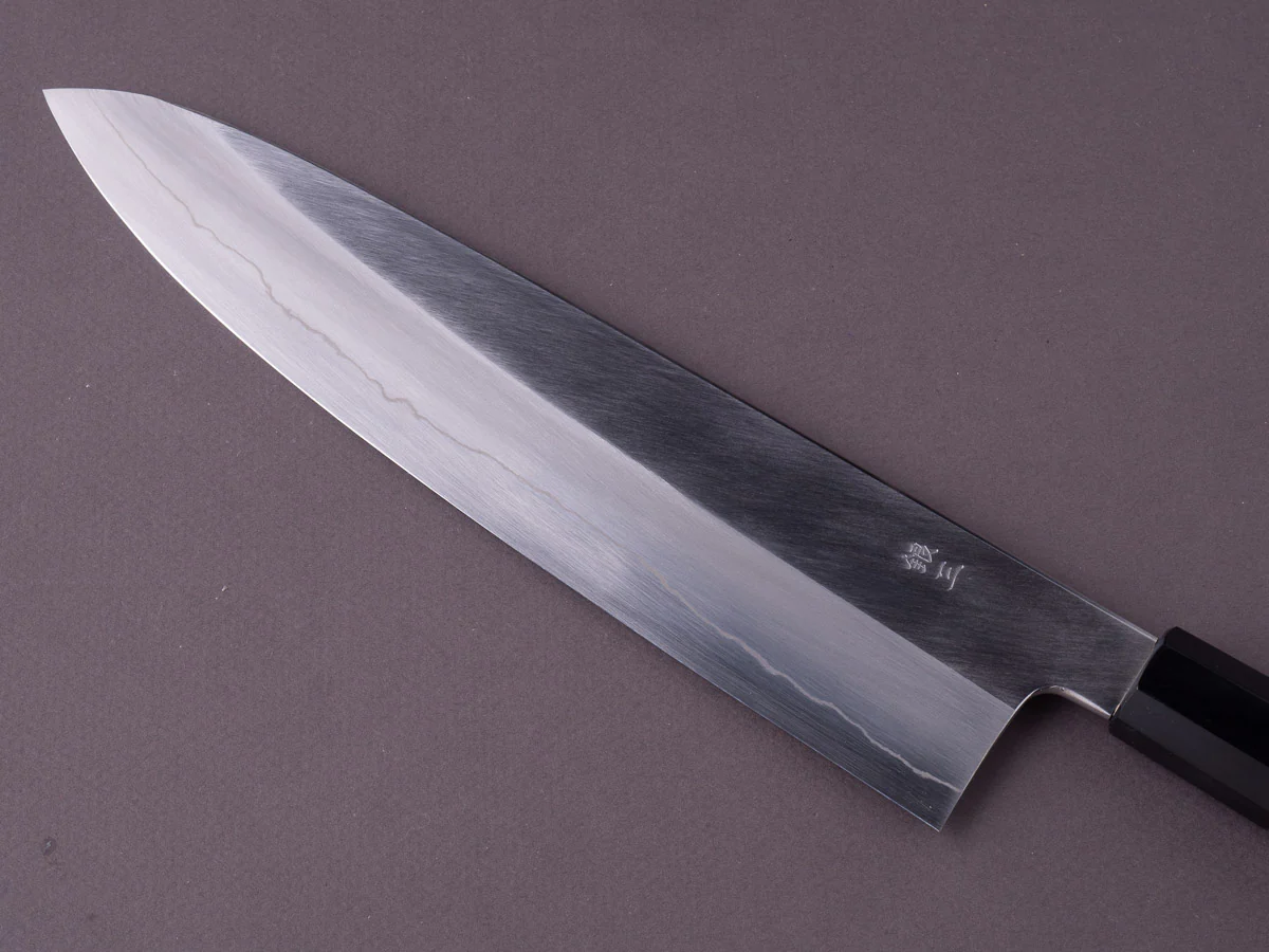 Hitohira - Kikuchiyo x Ren - Silver #3 - 240mm Gyuto - Magnolia Handle - Image 5