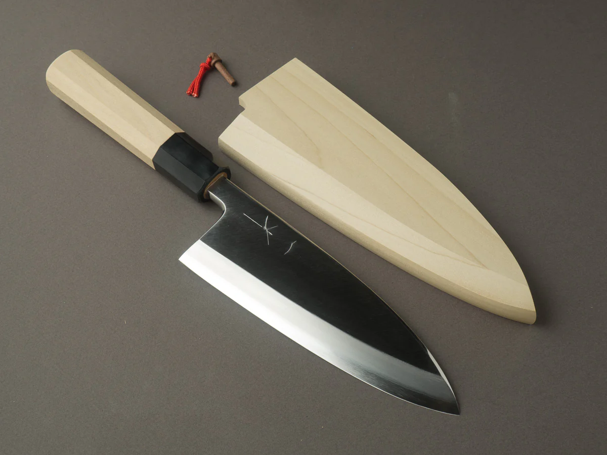 Hitohira - Kikuchiyo x Rikichi - Ginsan - Deba - 150mm - Ho Wood Handle - Saya - Image 2