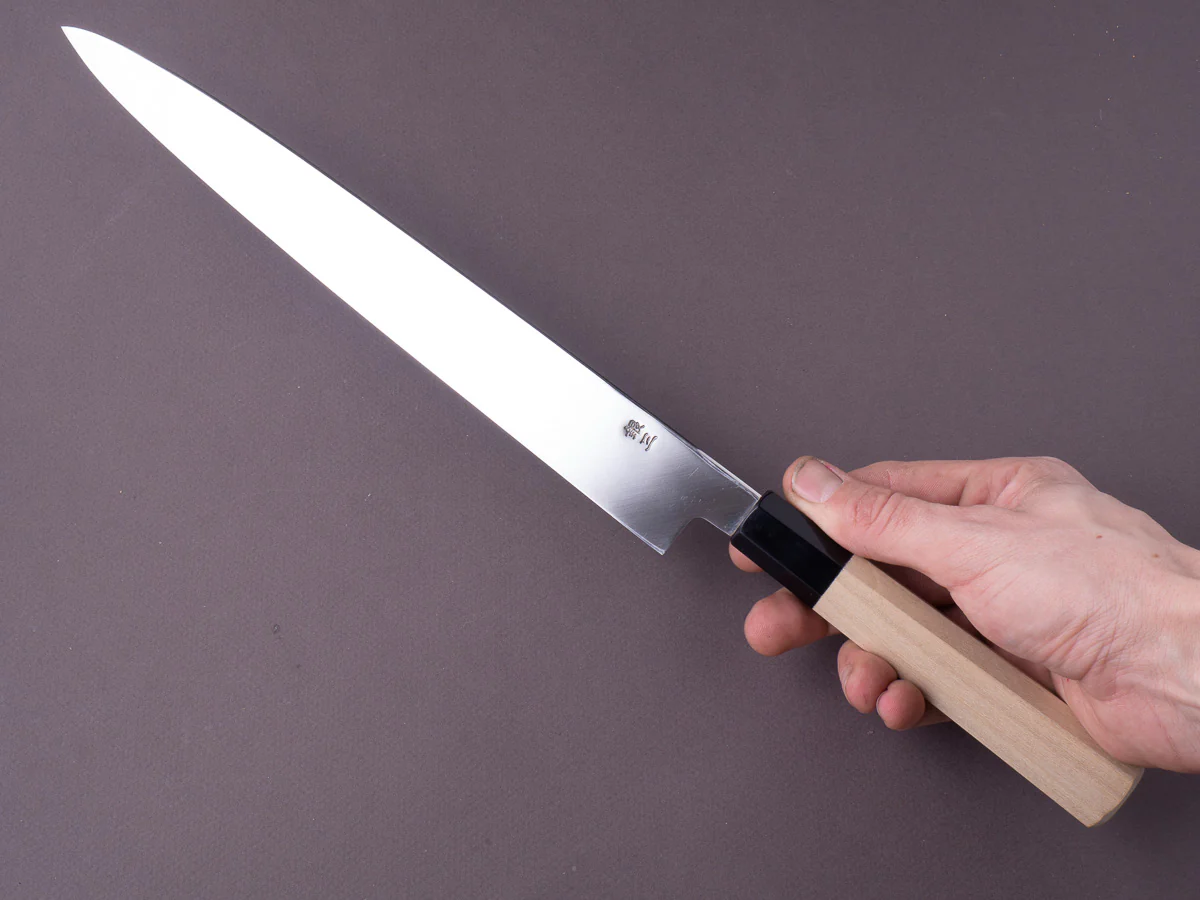 Hitohira - Kikuchiyo x Rikichi - Silver #3 - 300mm Yanagiba - Magnolia Handle - Image 7