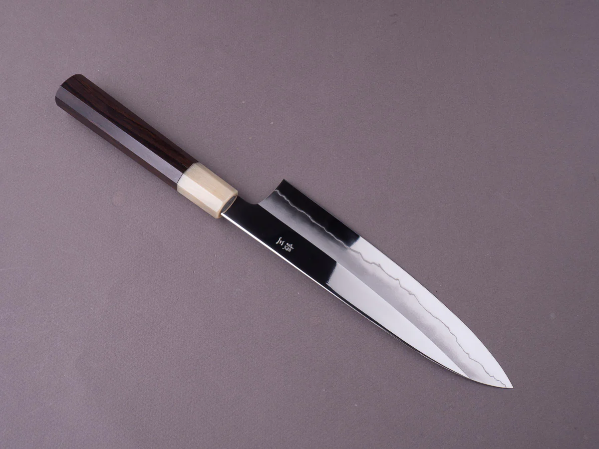 Hitohira - Kikuchiyo x Rou - Silver #3 - Mirror Polished - Gyuto - 210mm - Ebony Handle - Image 2