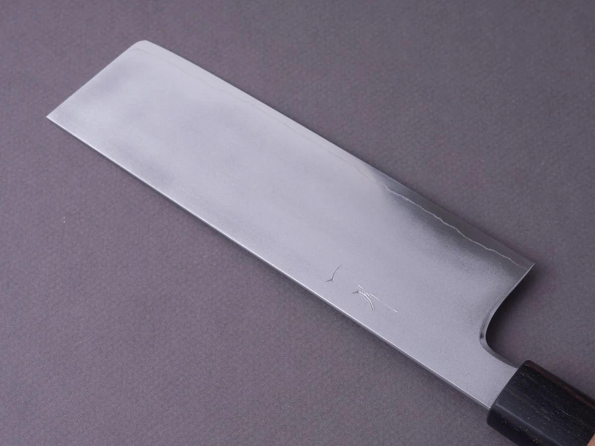 Hitohira - Kikuchiyo x Yohei - Ginsan Kasumi - 180mm Nakiri - Cherry Wood Handle - Image 6
