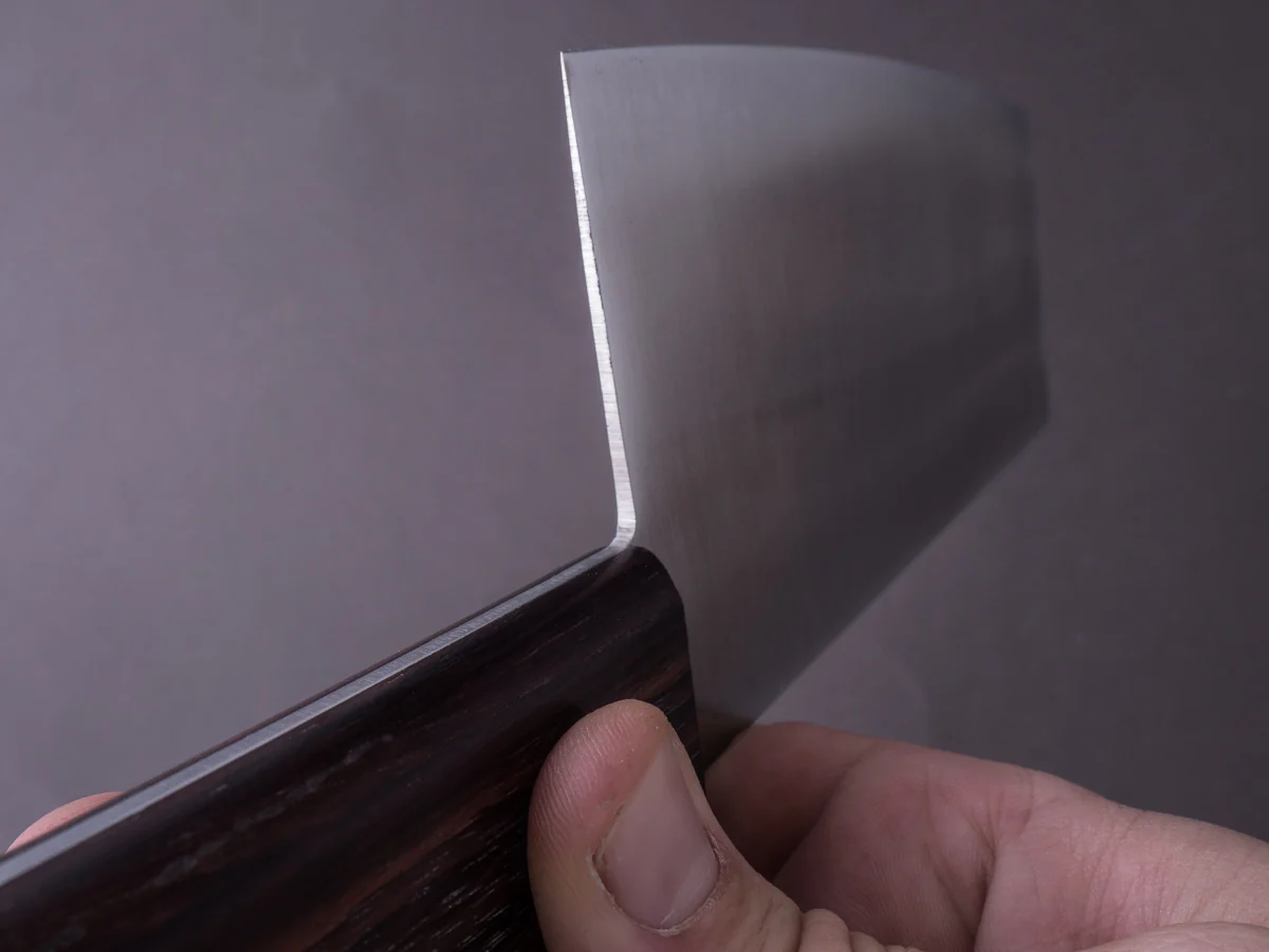 Hitohira - Nihonko - SK Carbon - 220mm Chinese Cleaver - Ebony Handle - Image 7