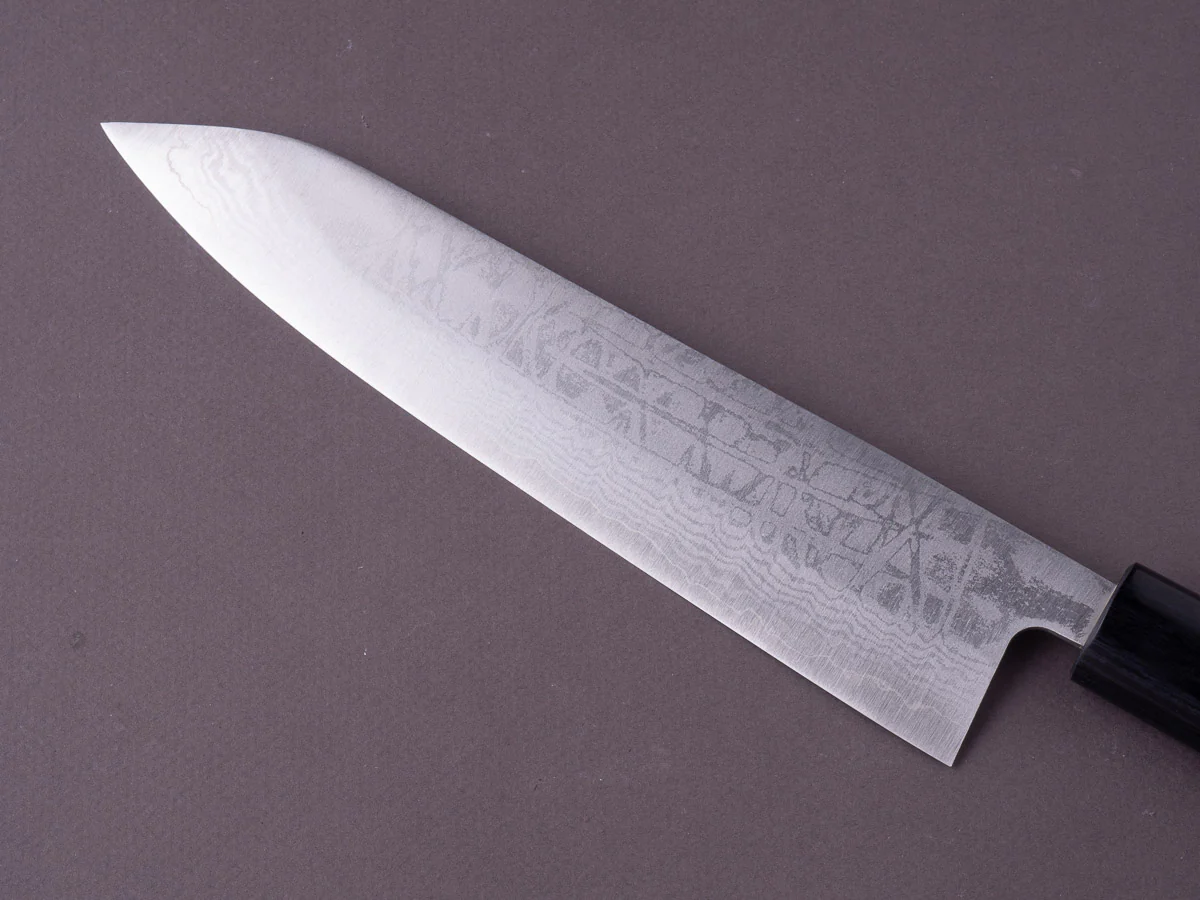 Hitohira - Setsu Forged - VG10 - Damascus - 210mm - Gyuto - Rosewood Handle - Image 7