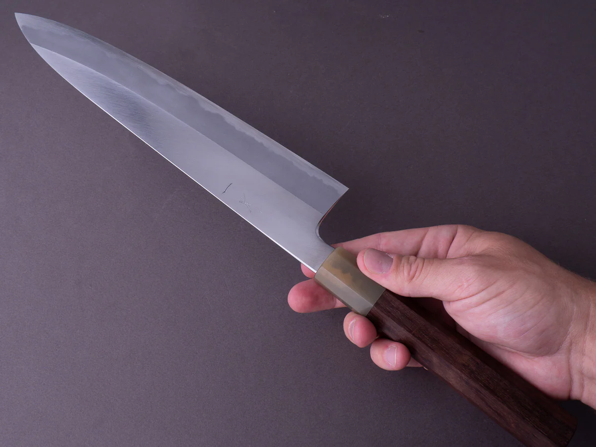 Hitohira - Tanaka x Kyuzo - Blue #1 Migaki - Gyuto 270mm - Rosewood Handle - Image 10