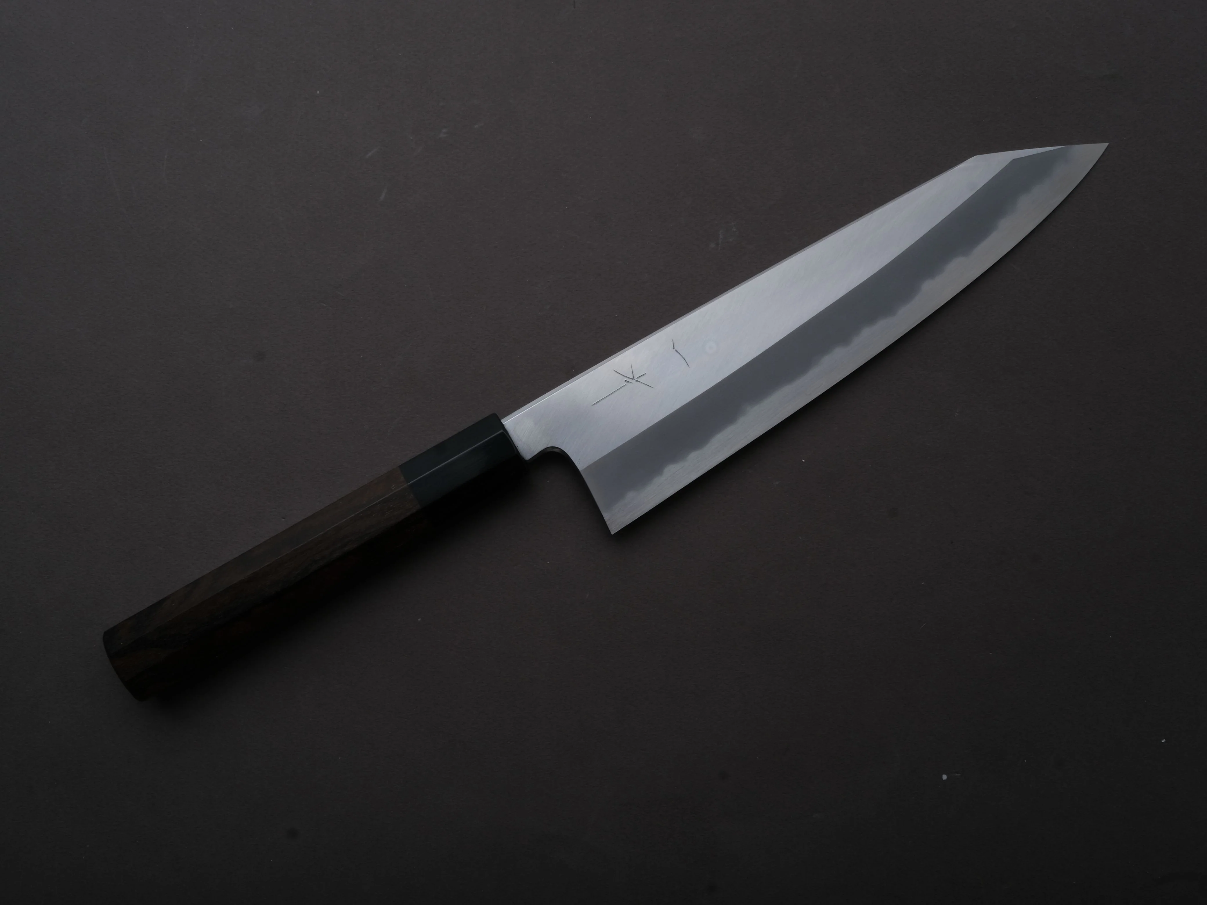 Hitohira - Tanaka x Kyuzo - Blue #1 - Migaki - Kiritsuke Gyuto - 230mm - Ziricote Handle (Extra Height)