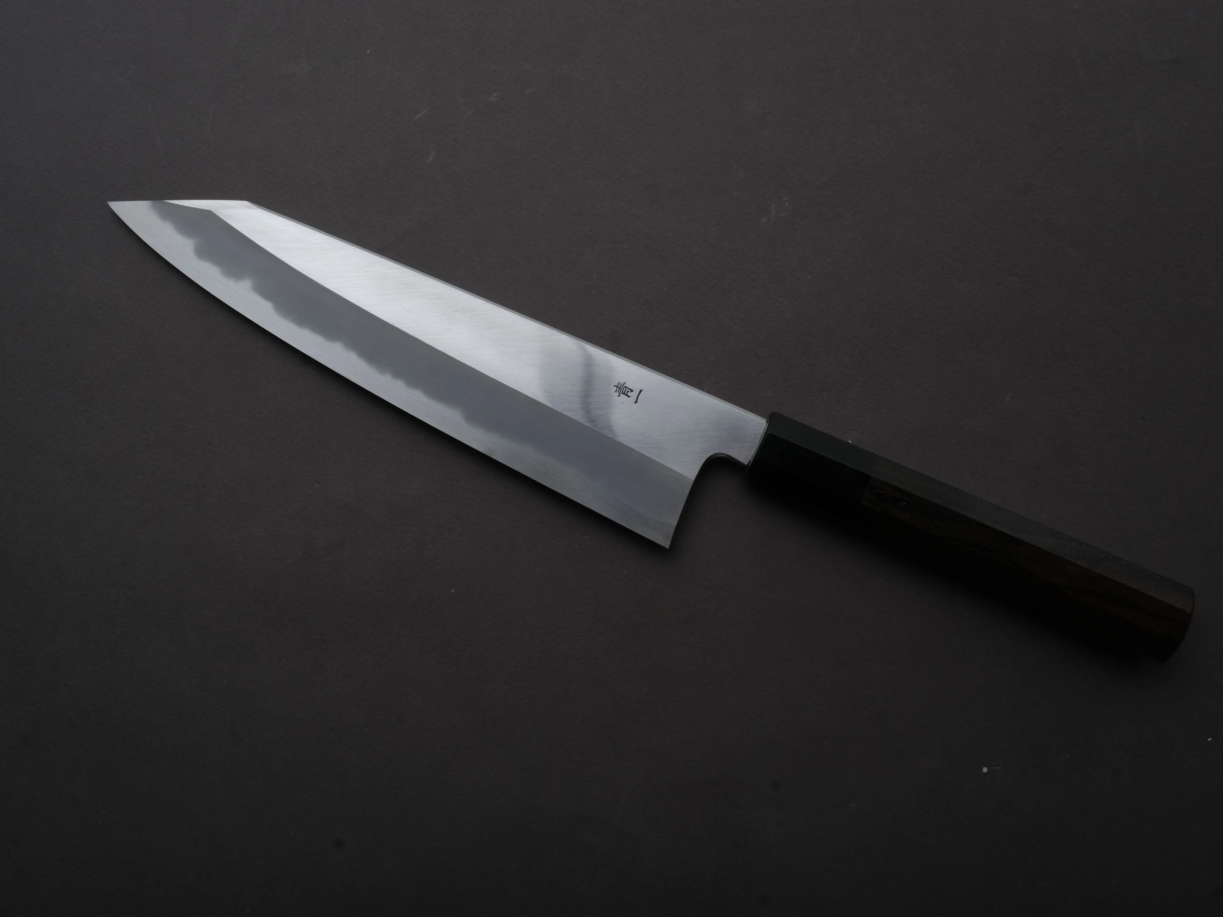Hitohira - Tanaka x Kyuzo - Blue #1 - Migaki - Kiritsuke Gyuto - 230mm - Ziricote Handle (Extra Height) - Image 2