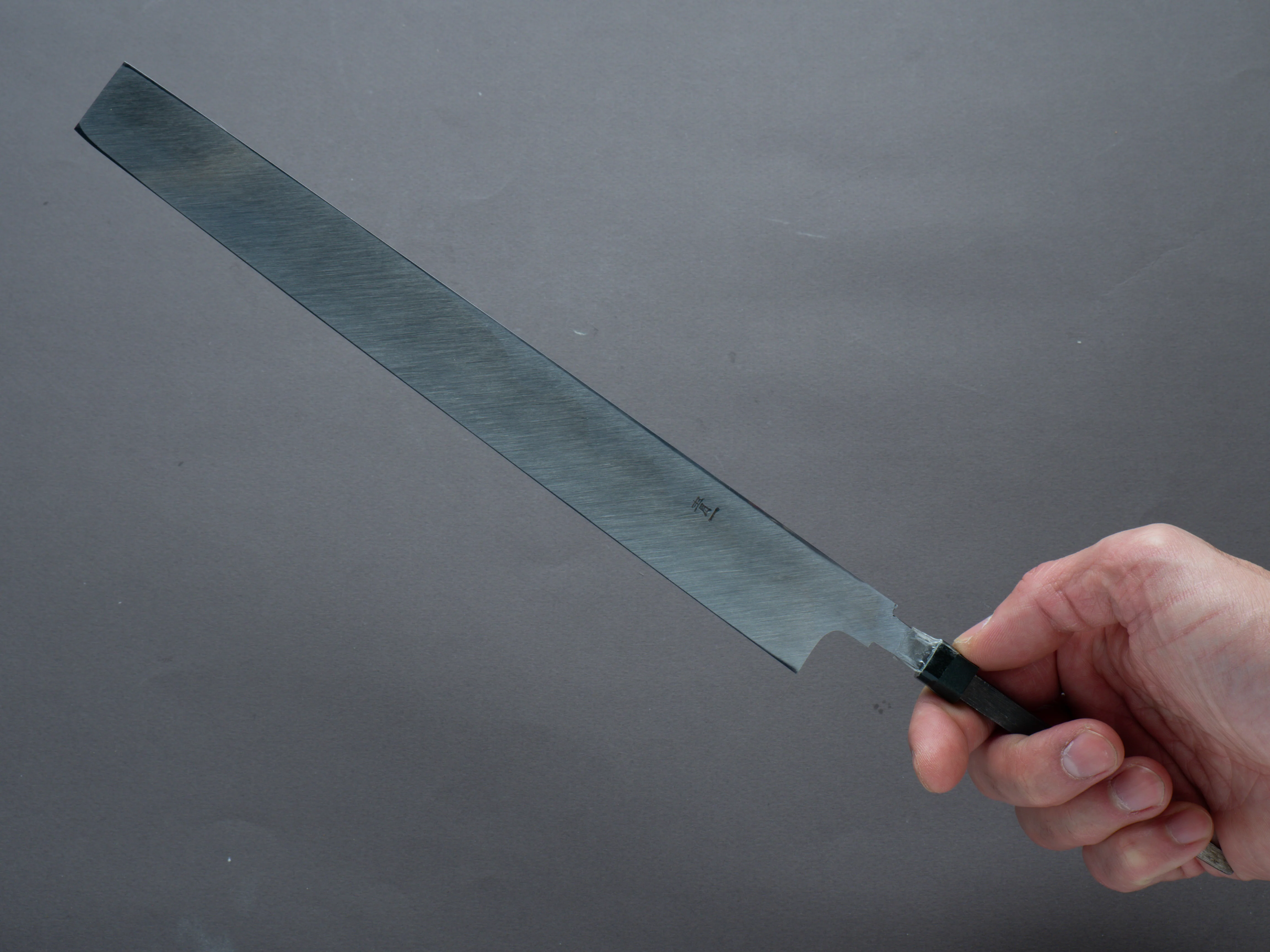 Hitohira - Tanaka x Manzo - Blue #1 - 270mm Takobiki - Extra Height - No Handle - Image 3