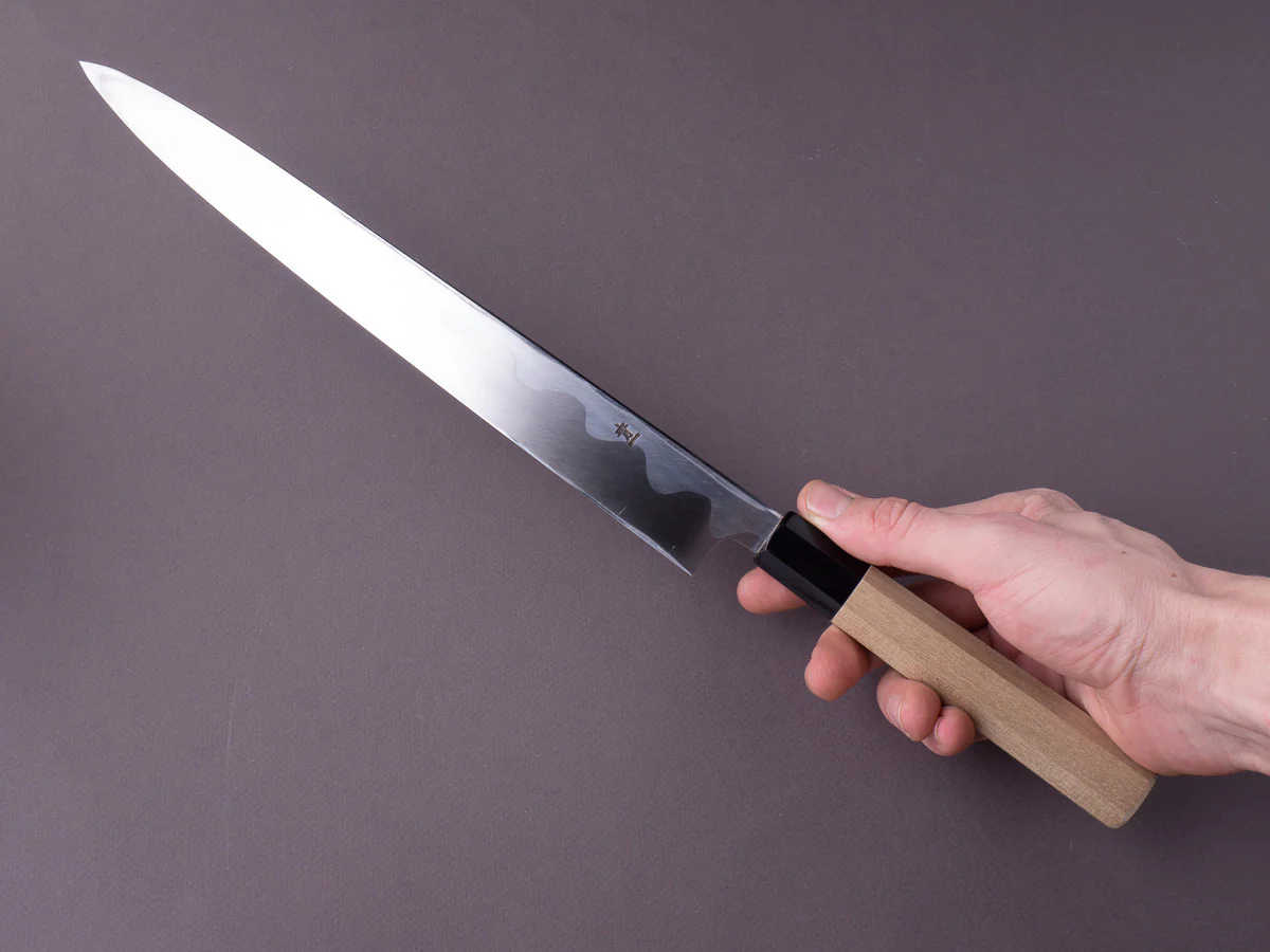 Hitohira - Tanaka x Mosuke - Blue #1 - 300mm Yanagiba - Magnolia Wood - Image 7
