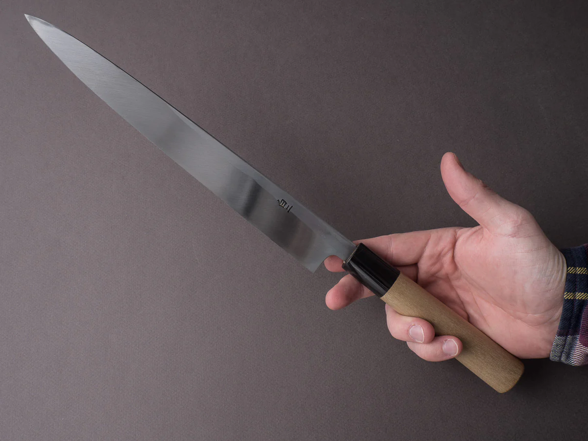 Hitohira - Tanaka x Mosuke - White #2 - 270mm Yanagiba - Ho Wood Handle - Image 6