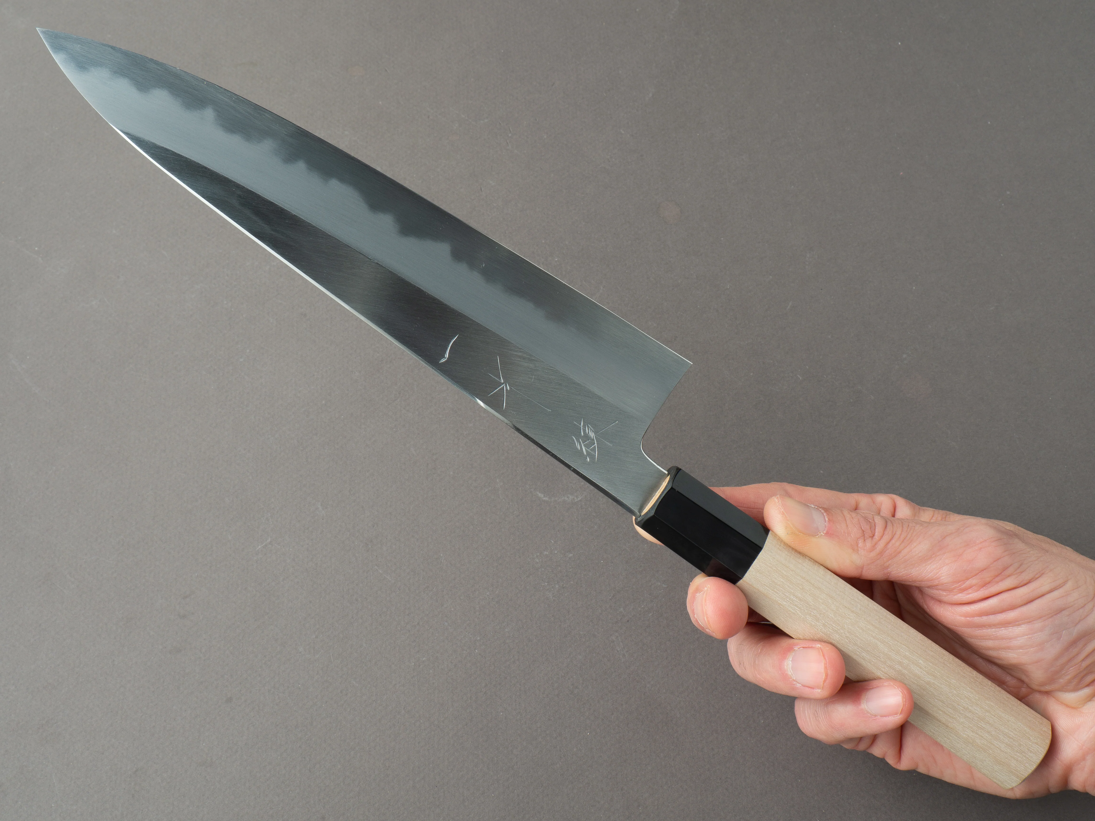 Hitohira - Tanaka x Ren - White #2 - 210mm Gyuto - Magnolia Handle - Image 7